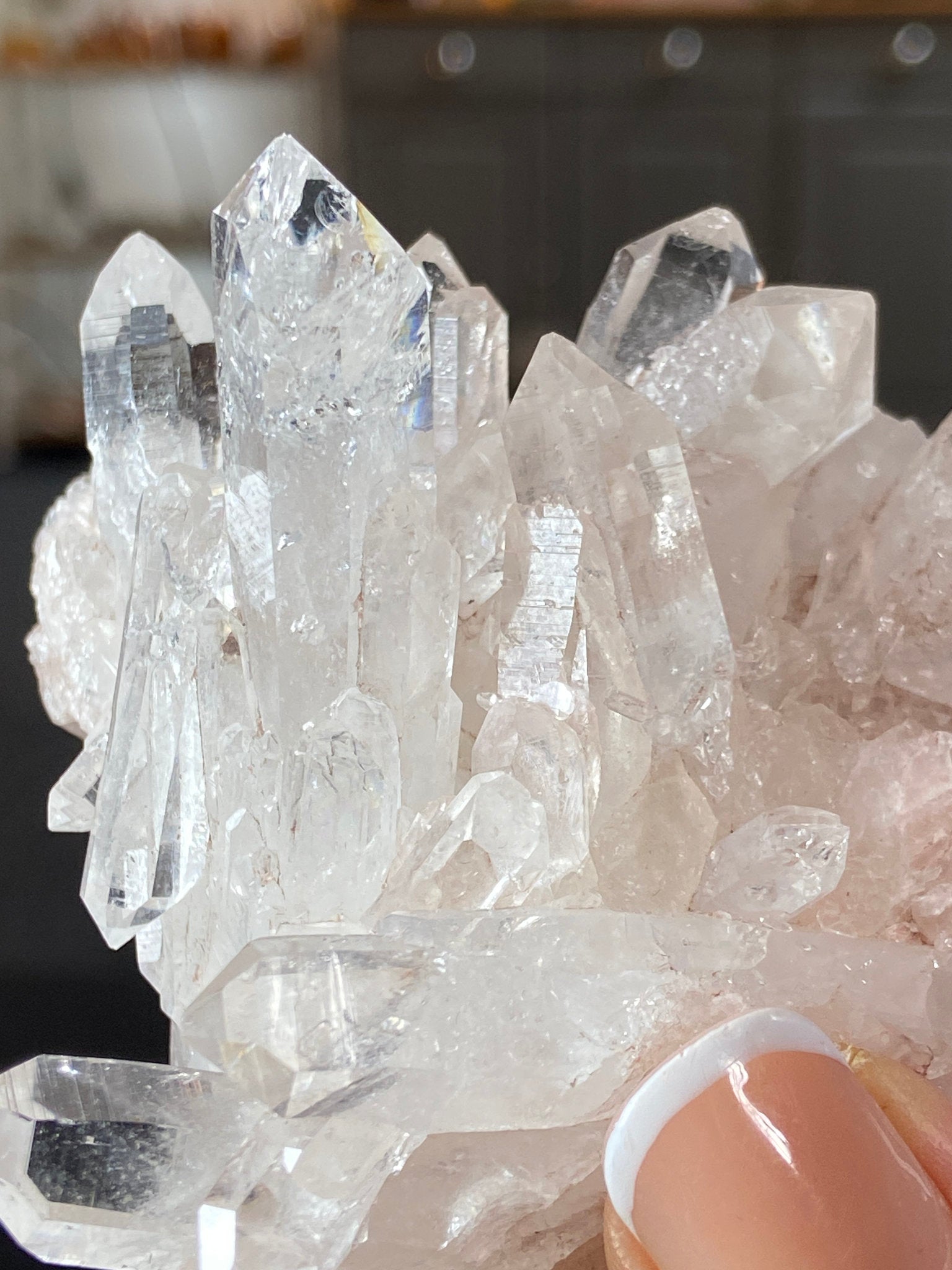 Sacred Pink Lemurian Quartz Cluster