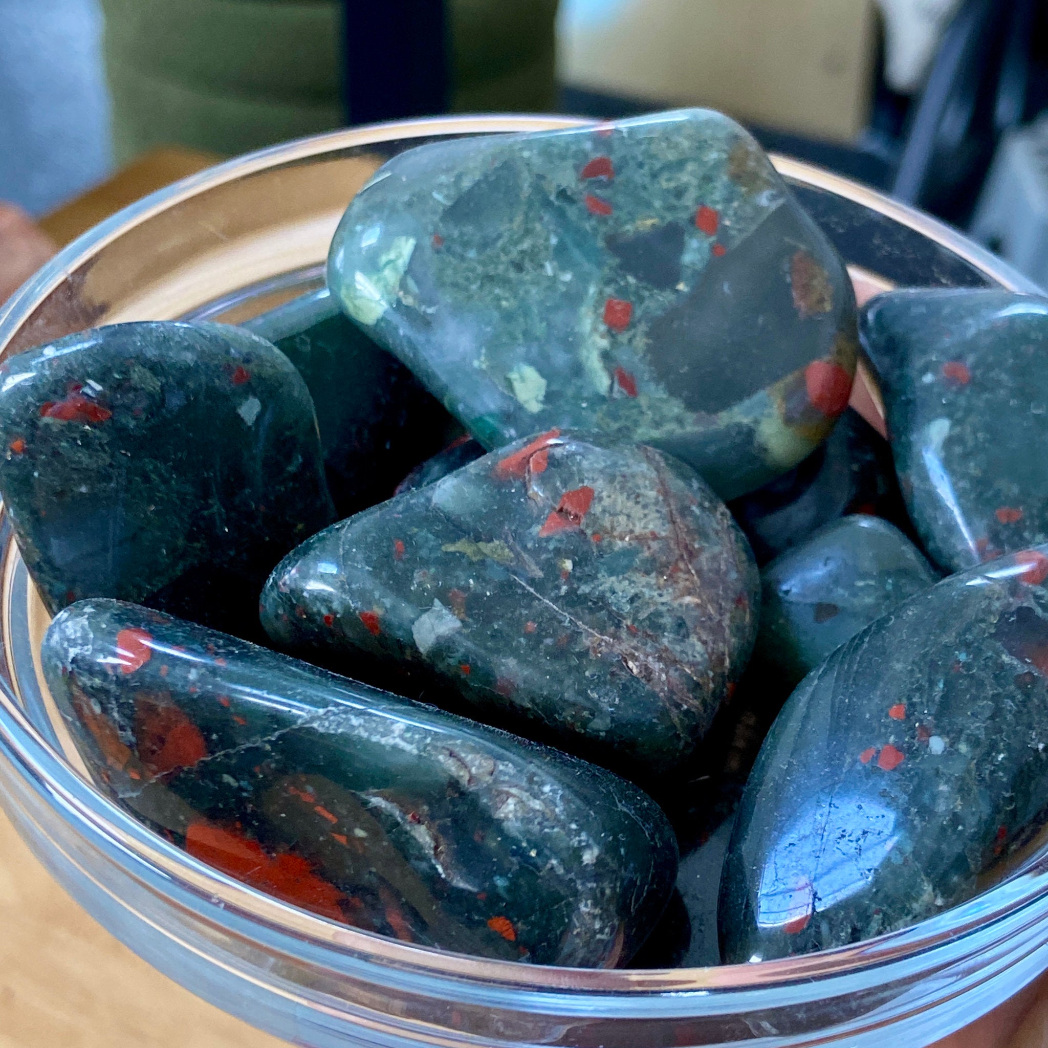 Bloodstone Tumbled Stones