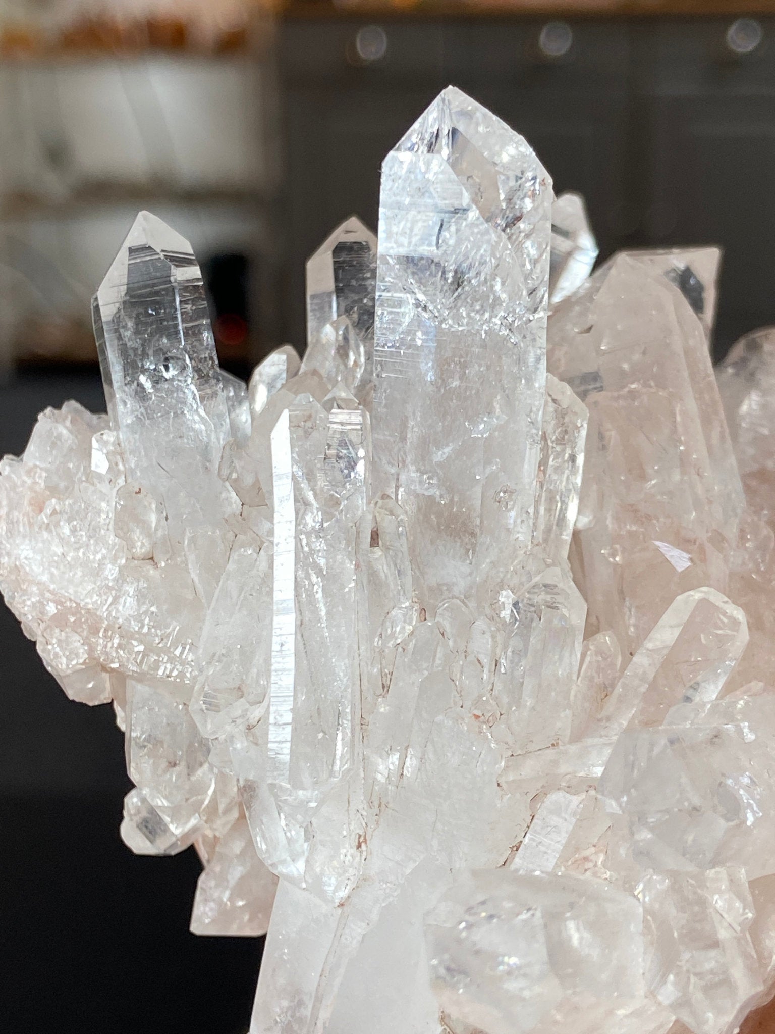 Sacred Pink Lemurian Quartz Cluster