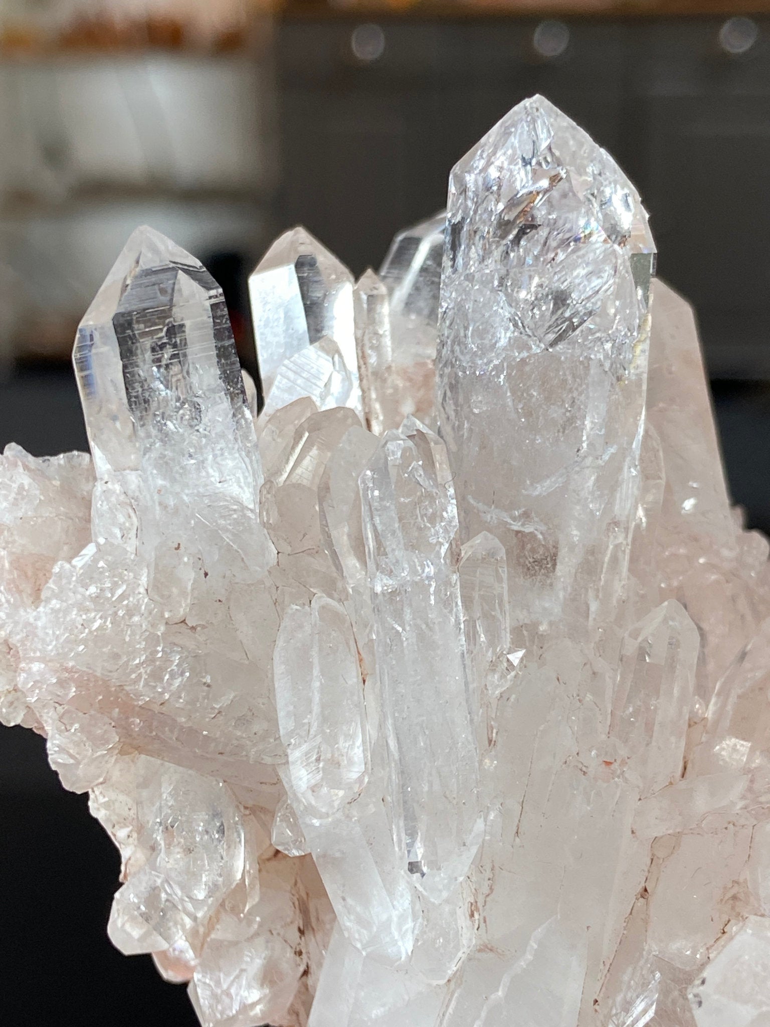 Sacred Pink Lemurian Quartz Cluster