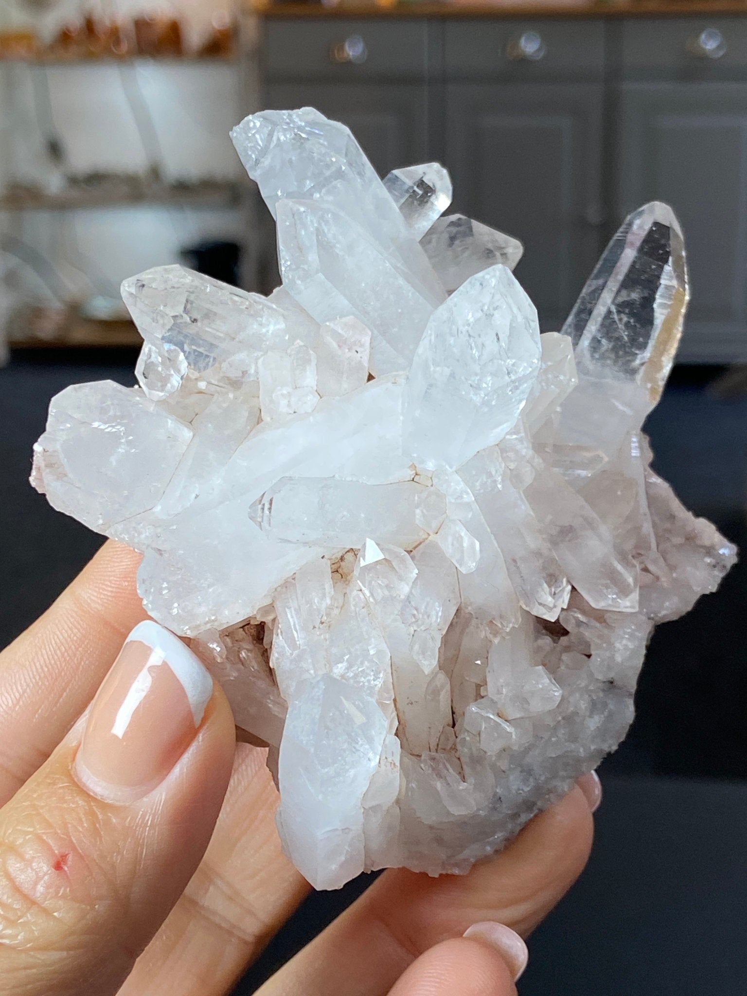 Sacred Pink Lemurian Quartz Cluster
