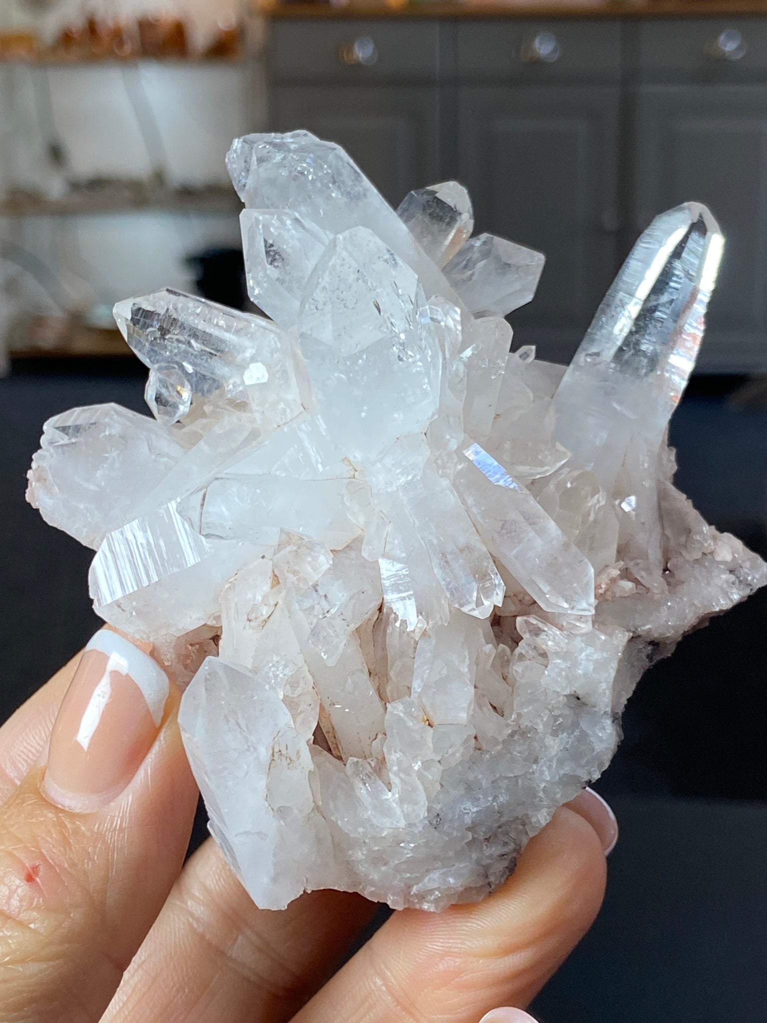 Sacred Pink Lemurian Quartz Cluster