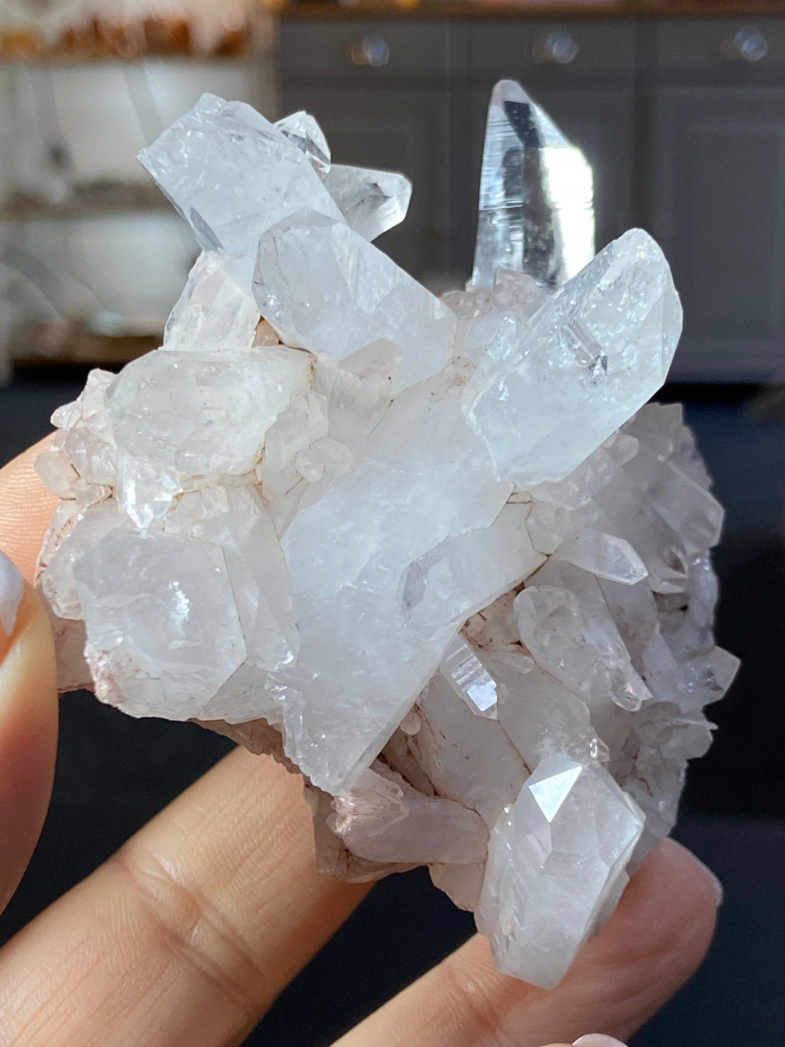 Sacred Pink Lemurian Quartz Cluster