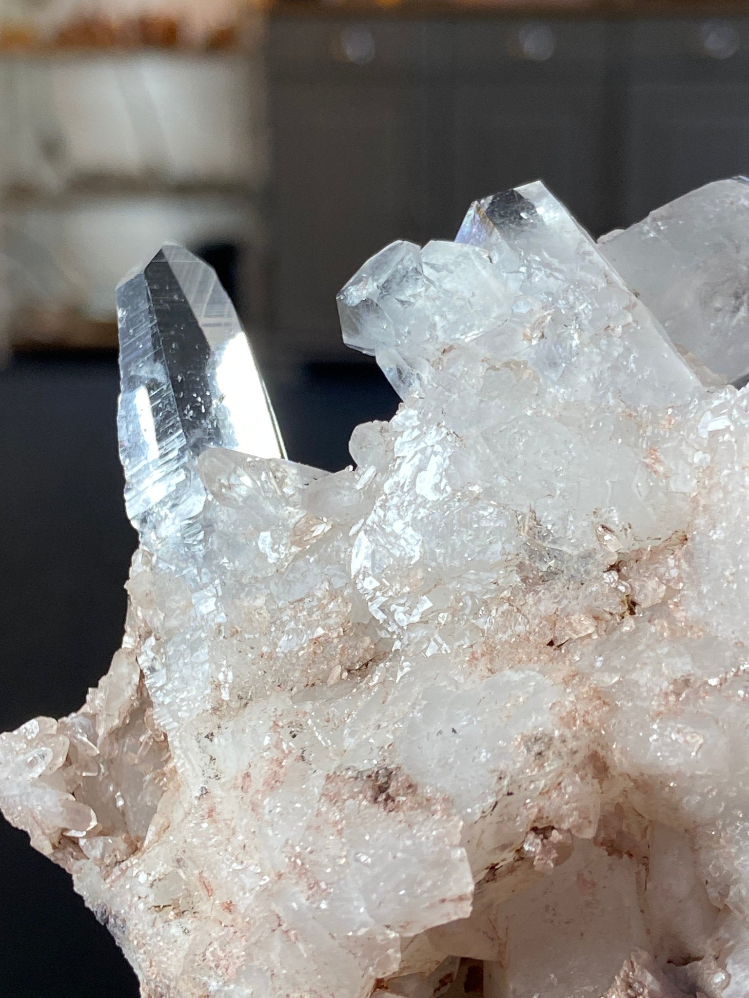 Sacred Pink Lemurian Quartz Cluster