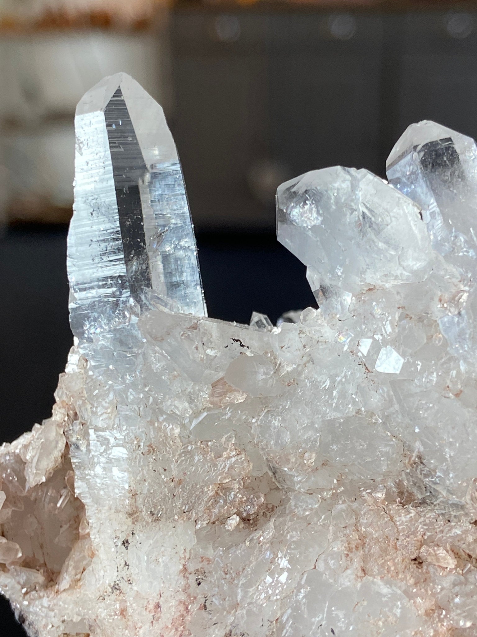 Sacred Pink Lemurian Quartz Cluster