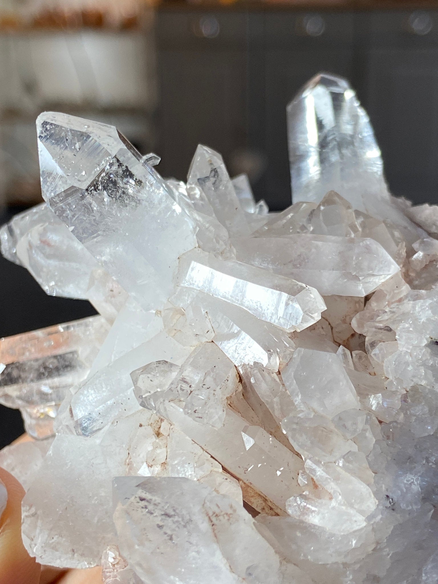 Sacred Pink Lemurian Quartz Cluster