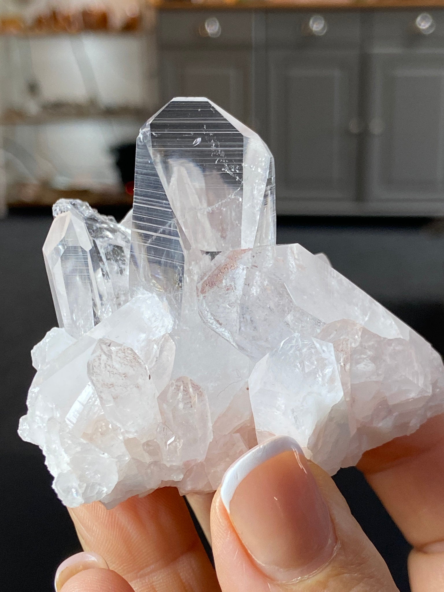 Sacred Pink Lemurian Quartz Cluster