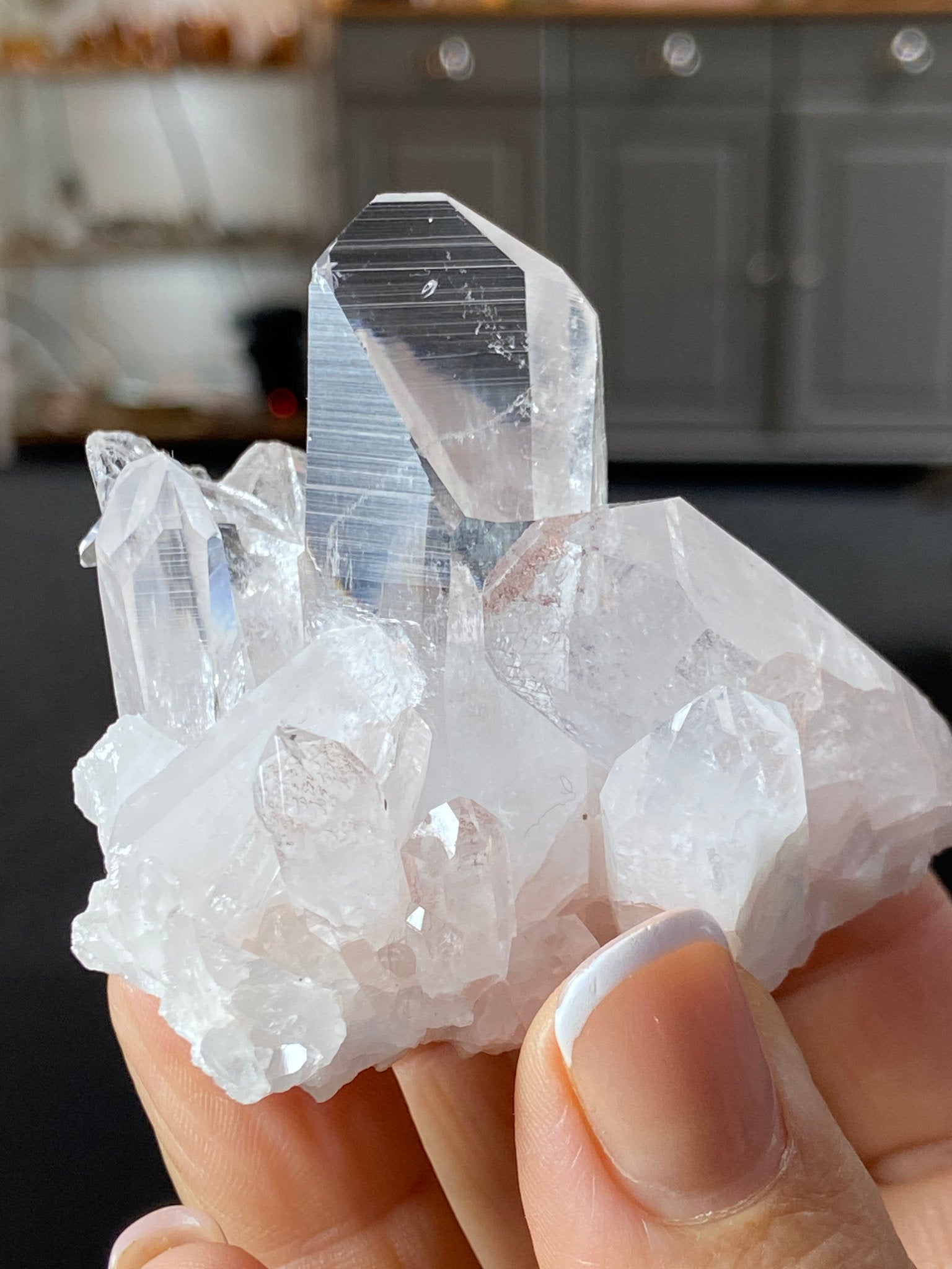 Sacred Pink Lemurian Quartz Cluster