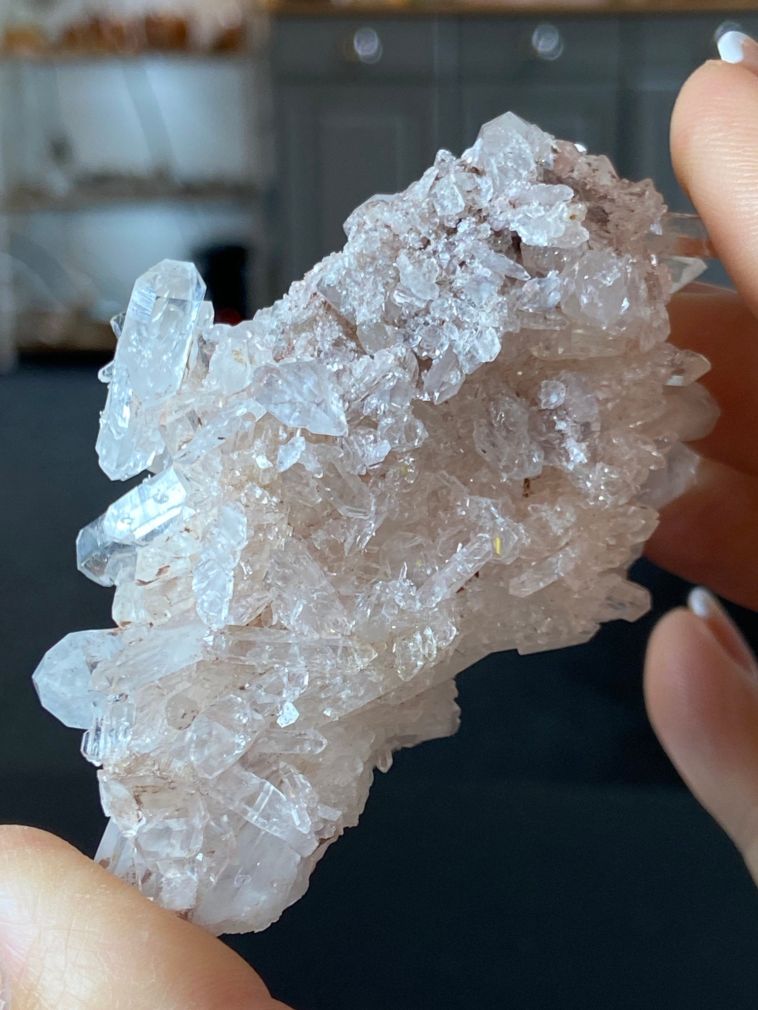 Sacred Pink Lemurian Quartz Cluster