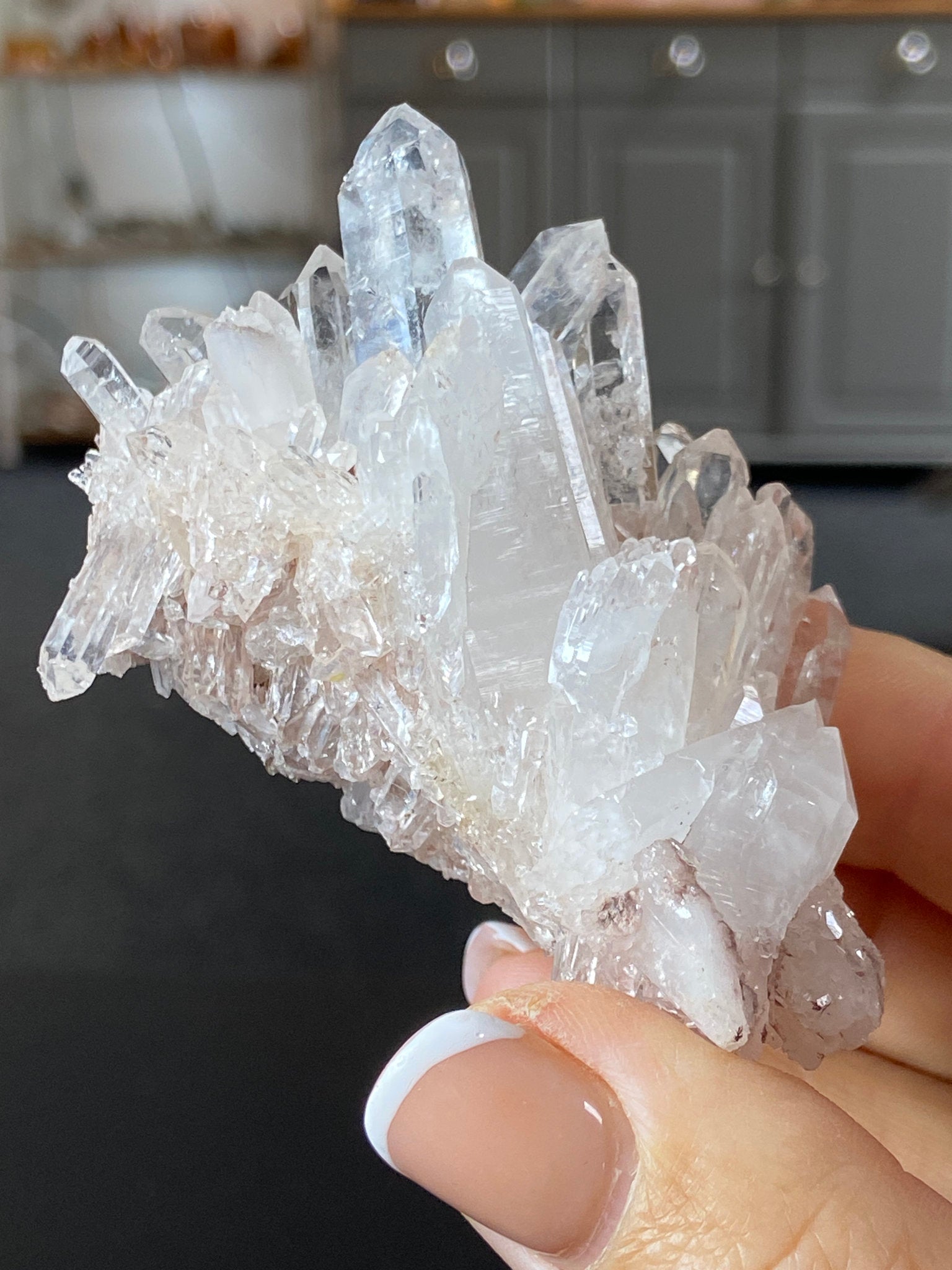Sacred Pink Lemurian Quartz Cluster