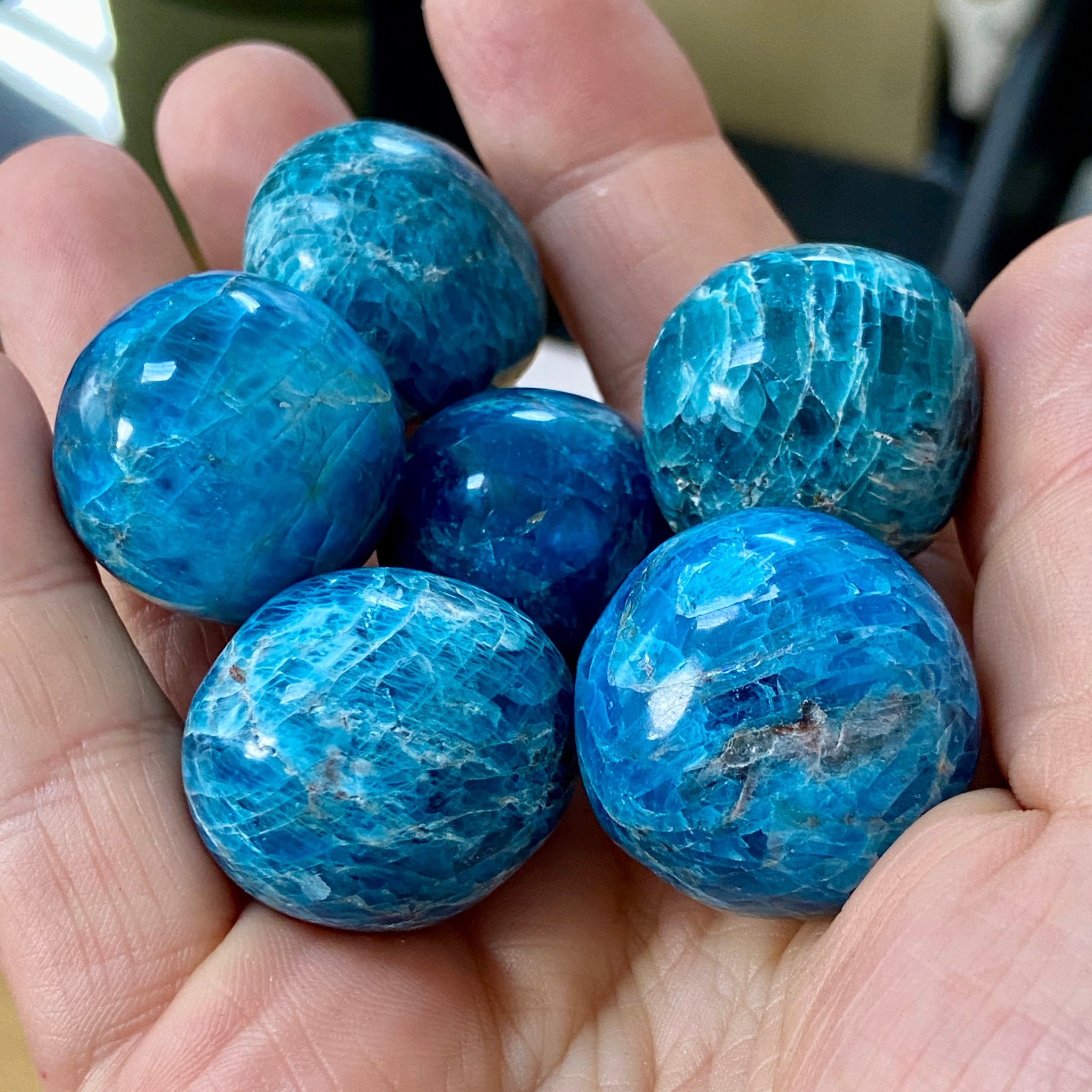Blue Apatite Tumbled Stones