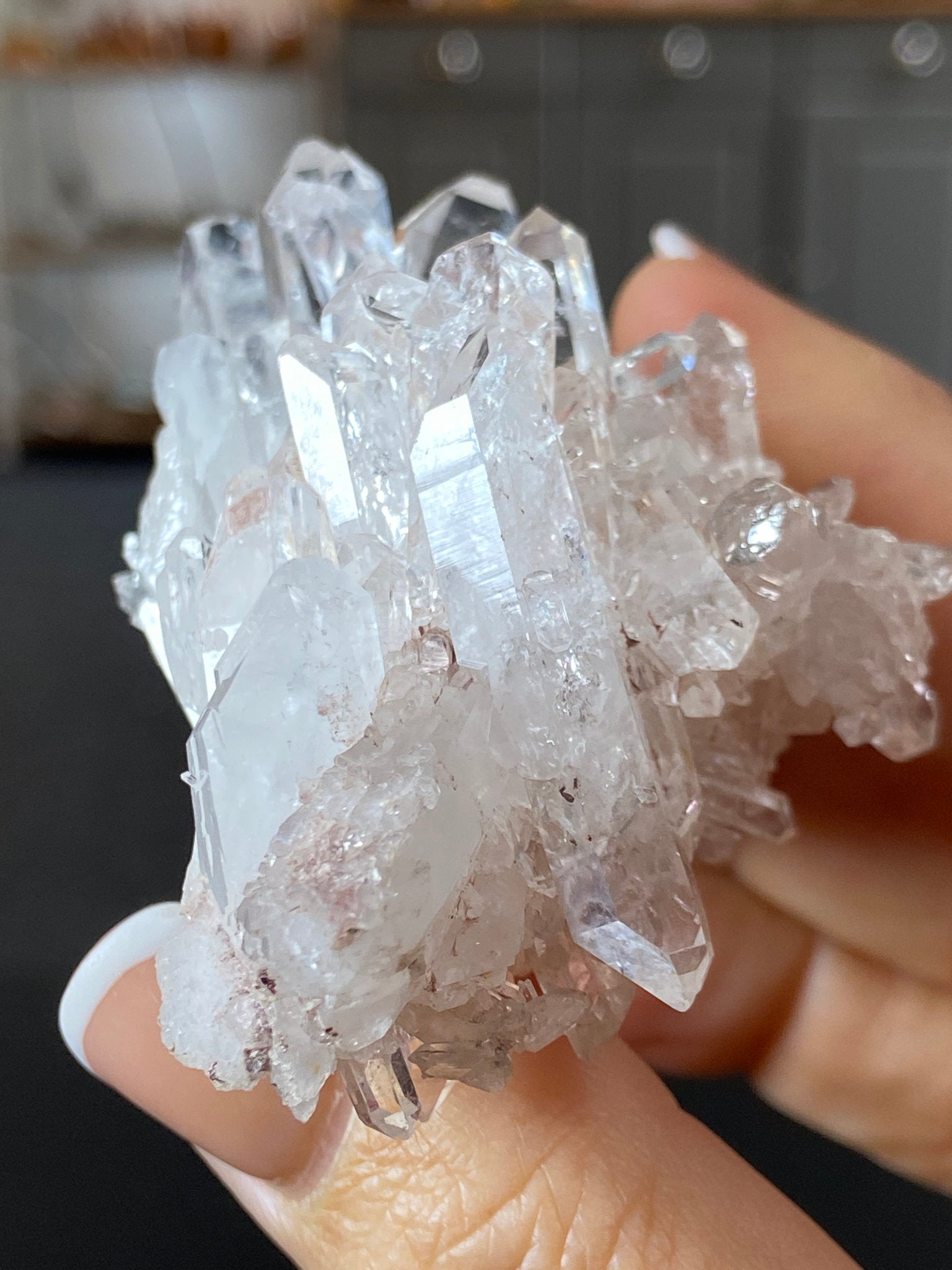 Sacred Pink Lemurian Quartz Cluster