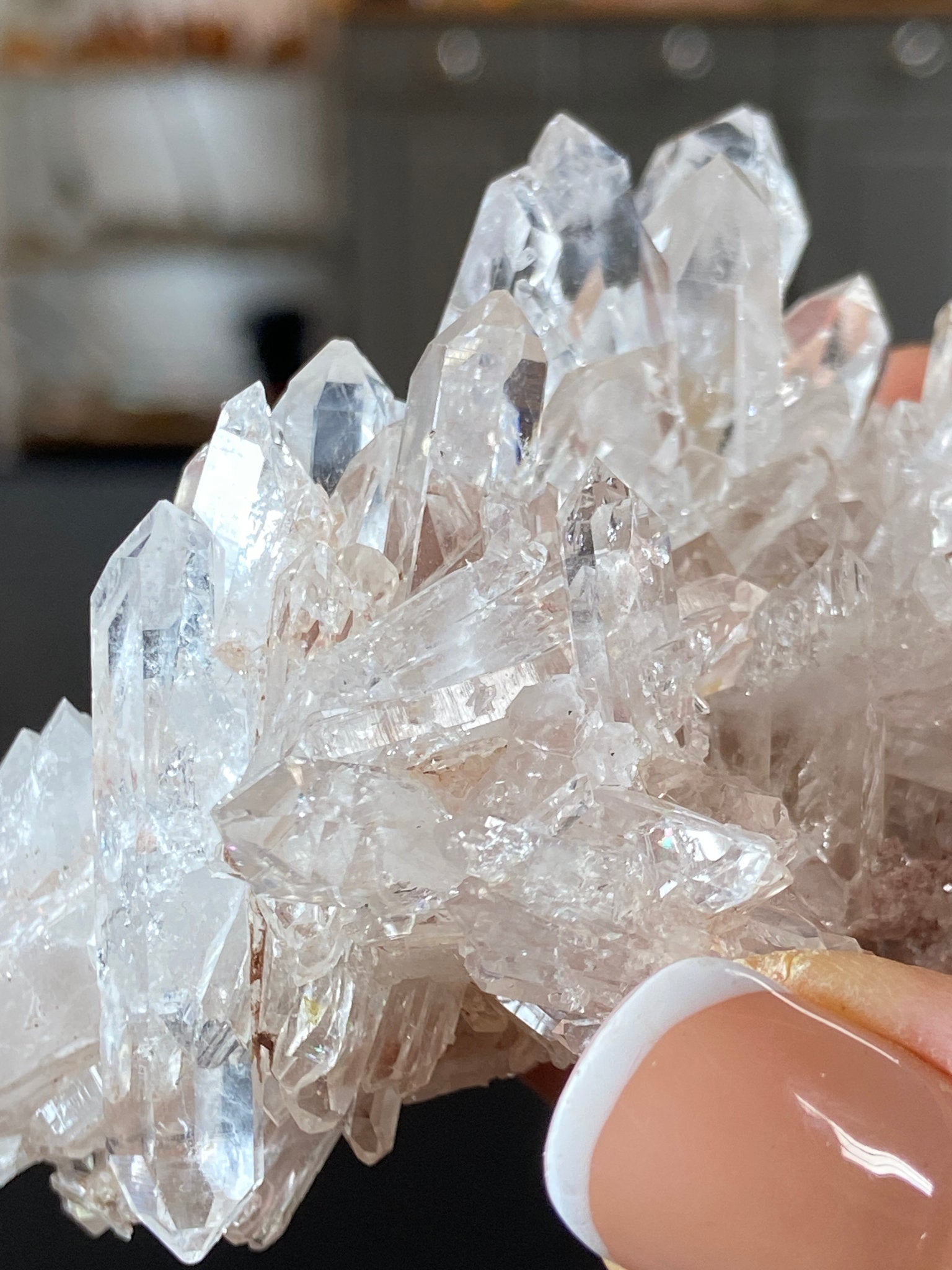 Sacred Pink Lemurian Quartz Cluster