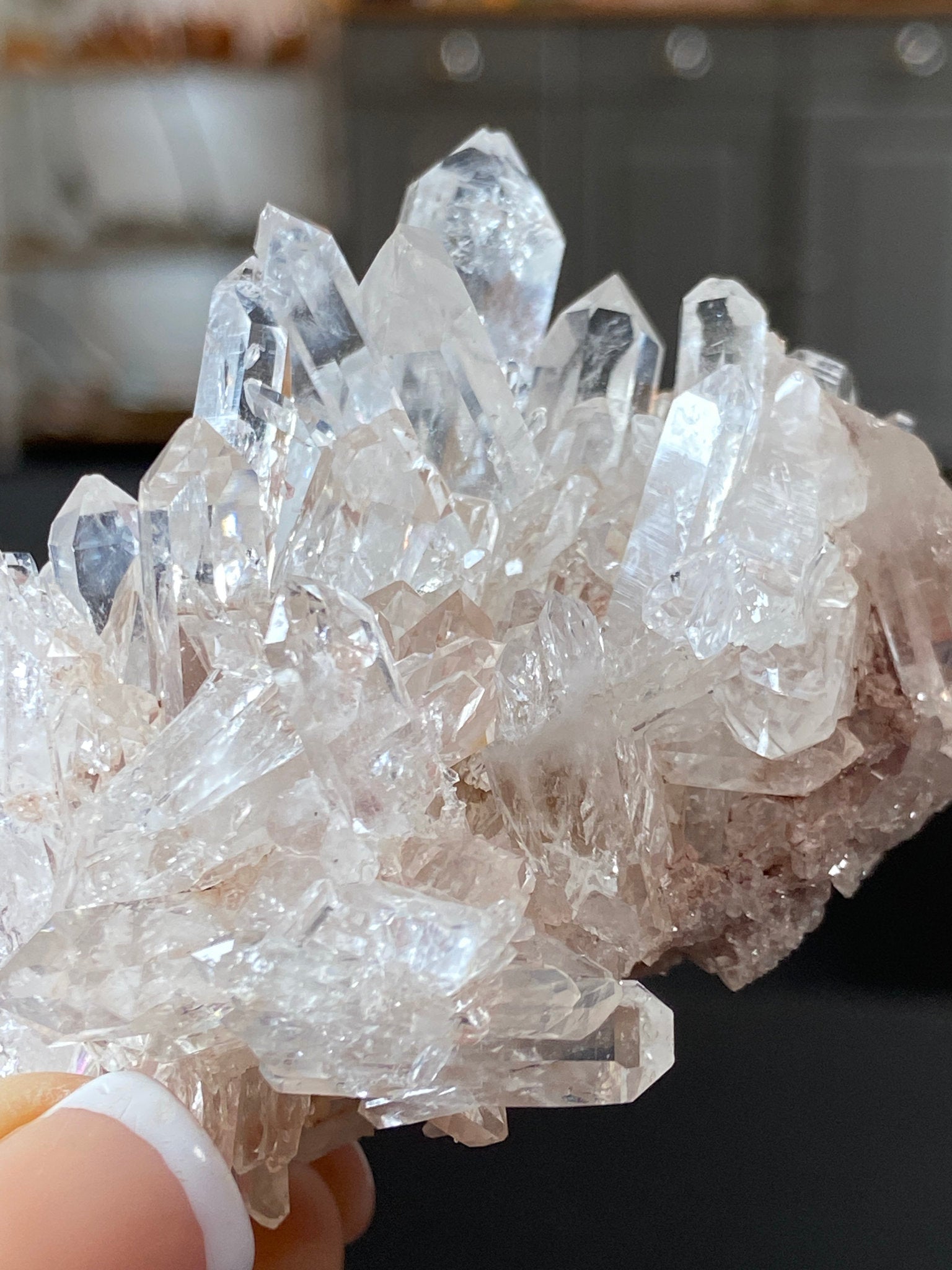 Sacred Pink Lemurian Quartz Cluster