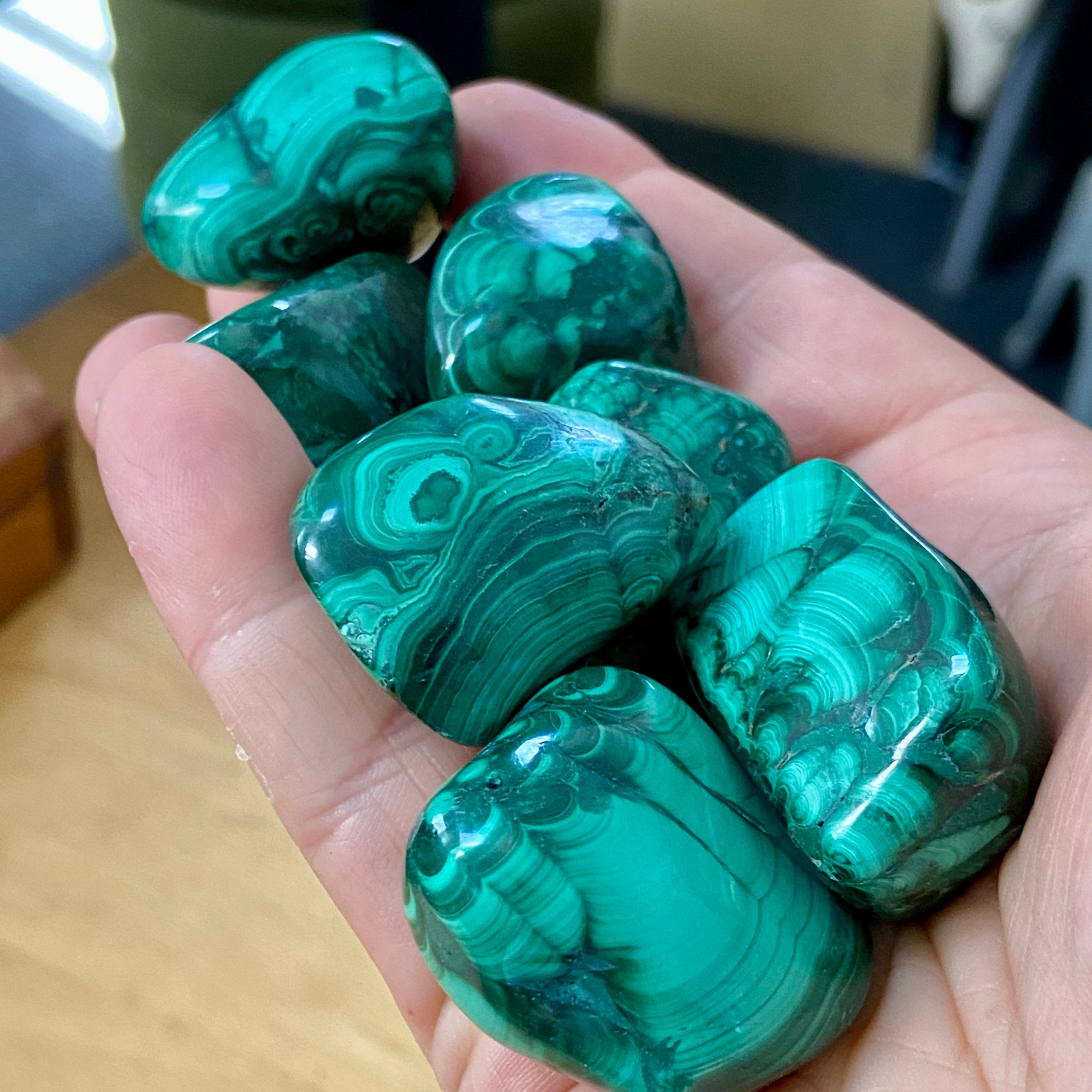Malachite Tumbled Stone – Peru