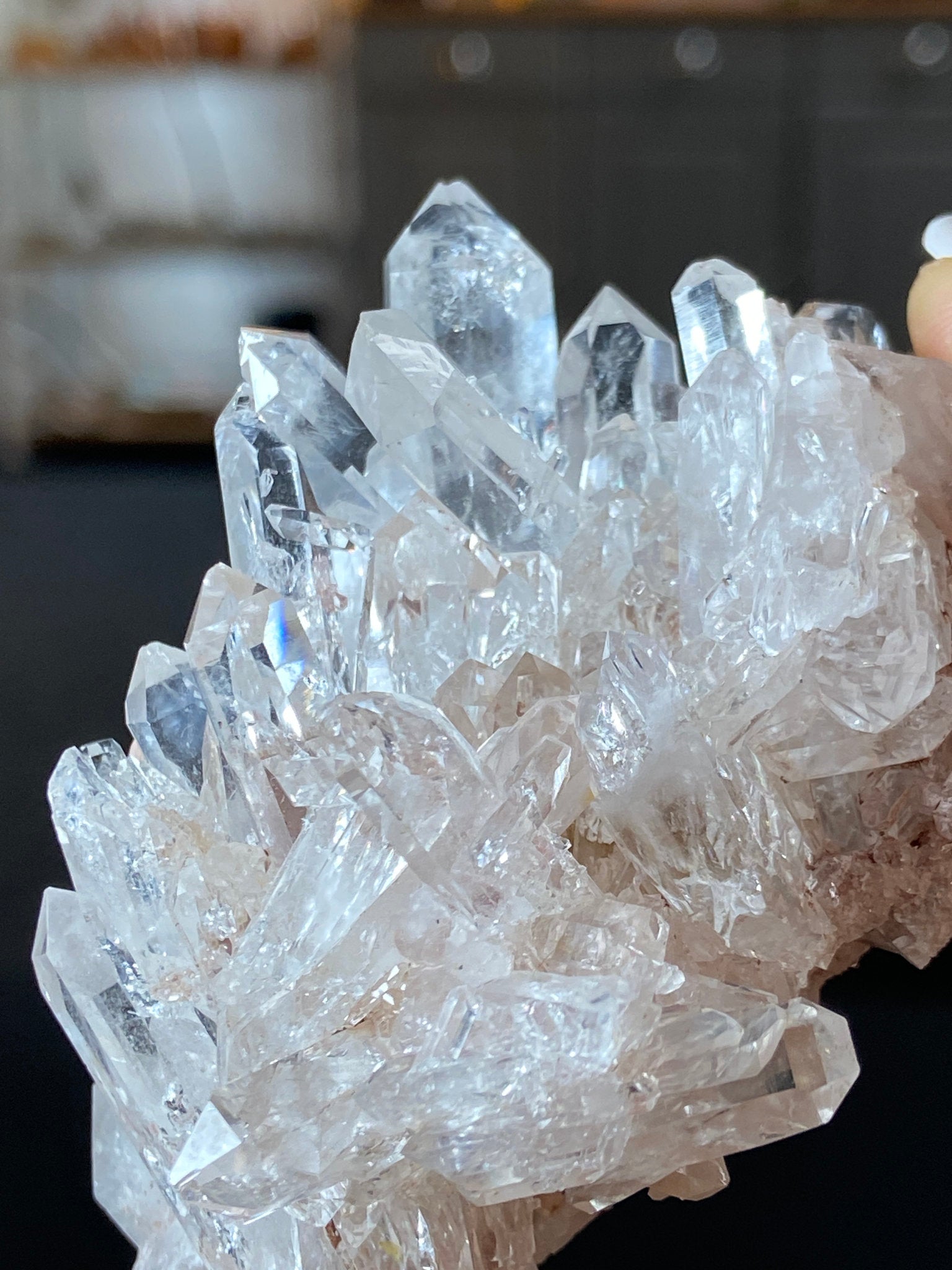 Sacred Pink Lemurian Quartz Cluster