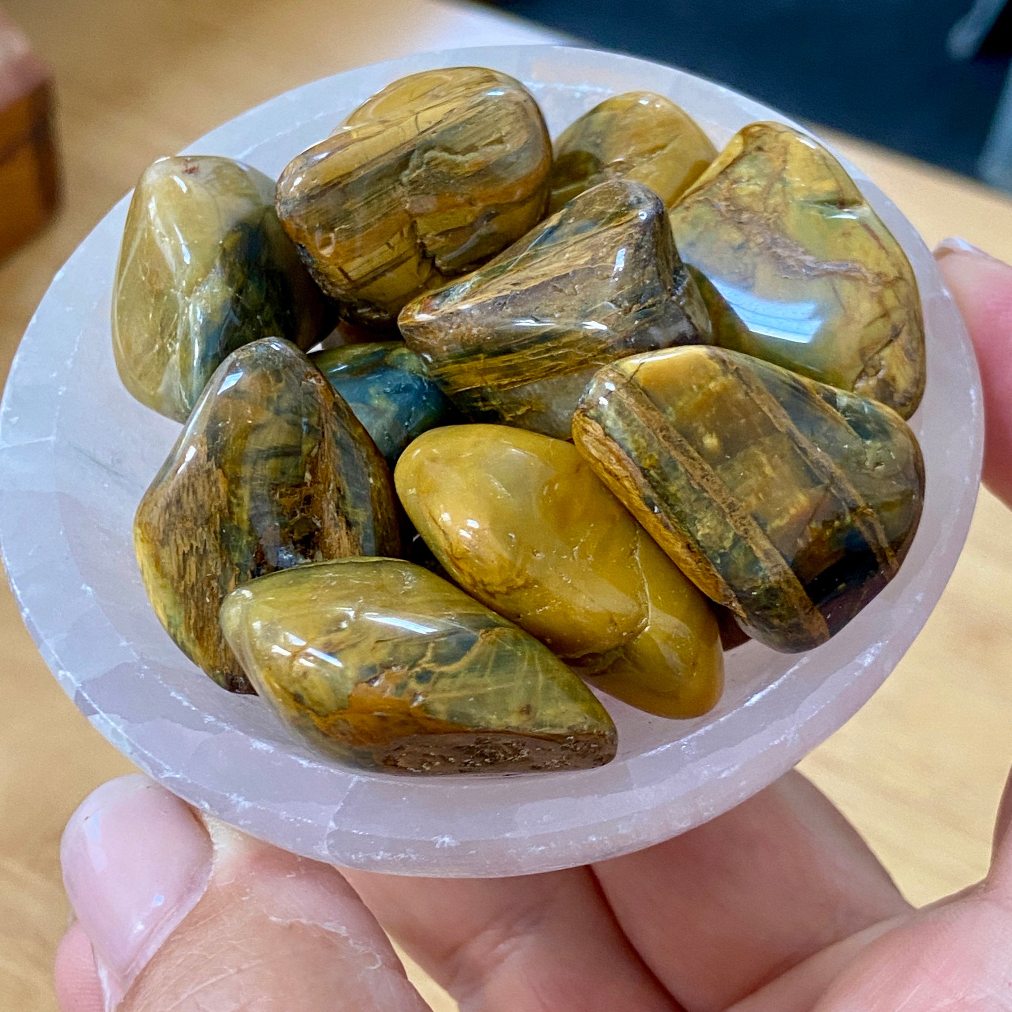 Golden Pietersite Tumbled Stone – Namibia