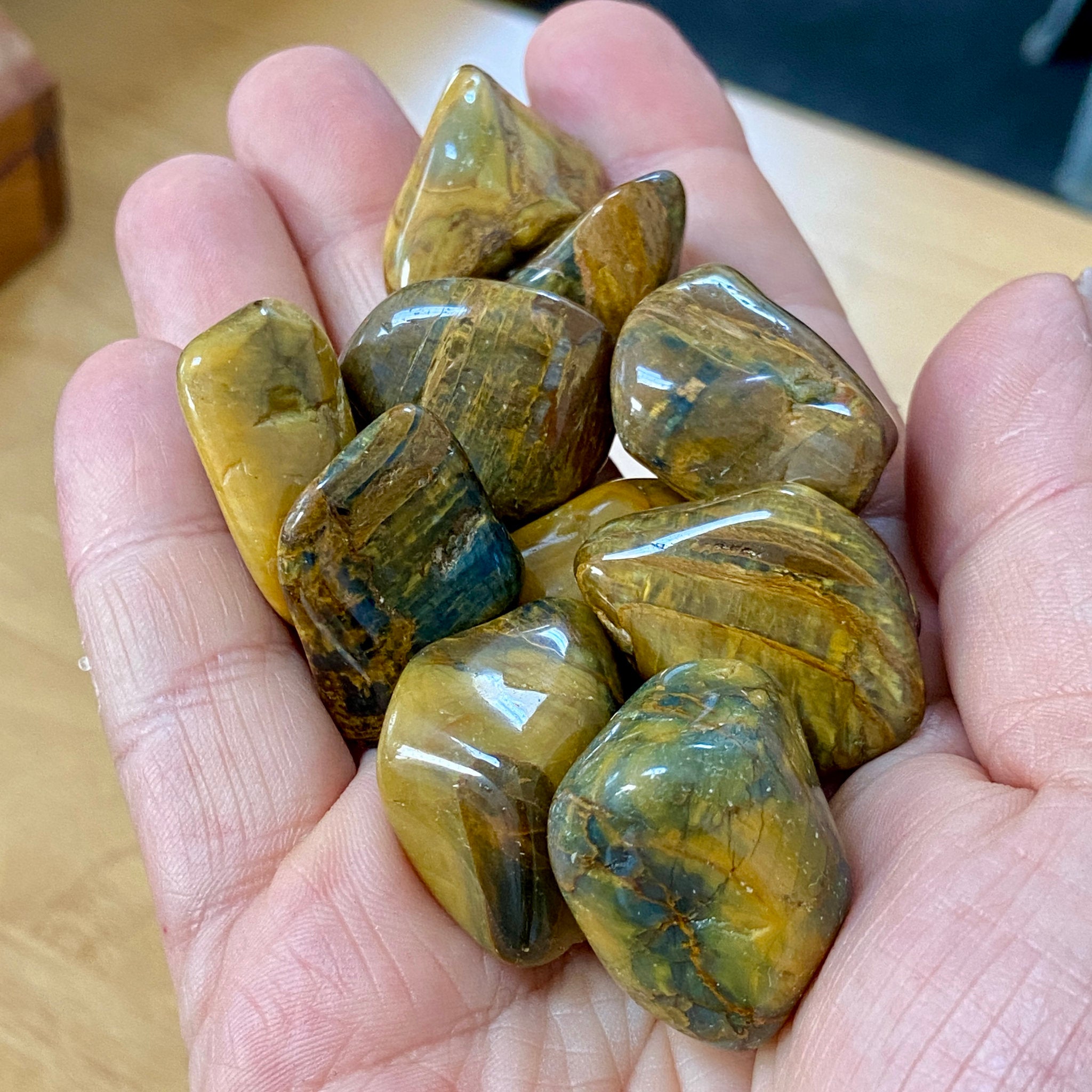 Golden Pietersite Tumbled Stone – Namibia