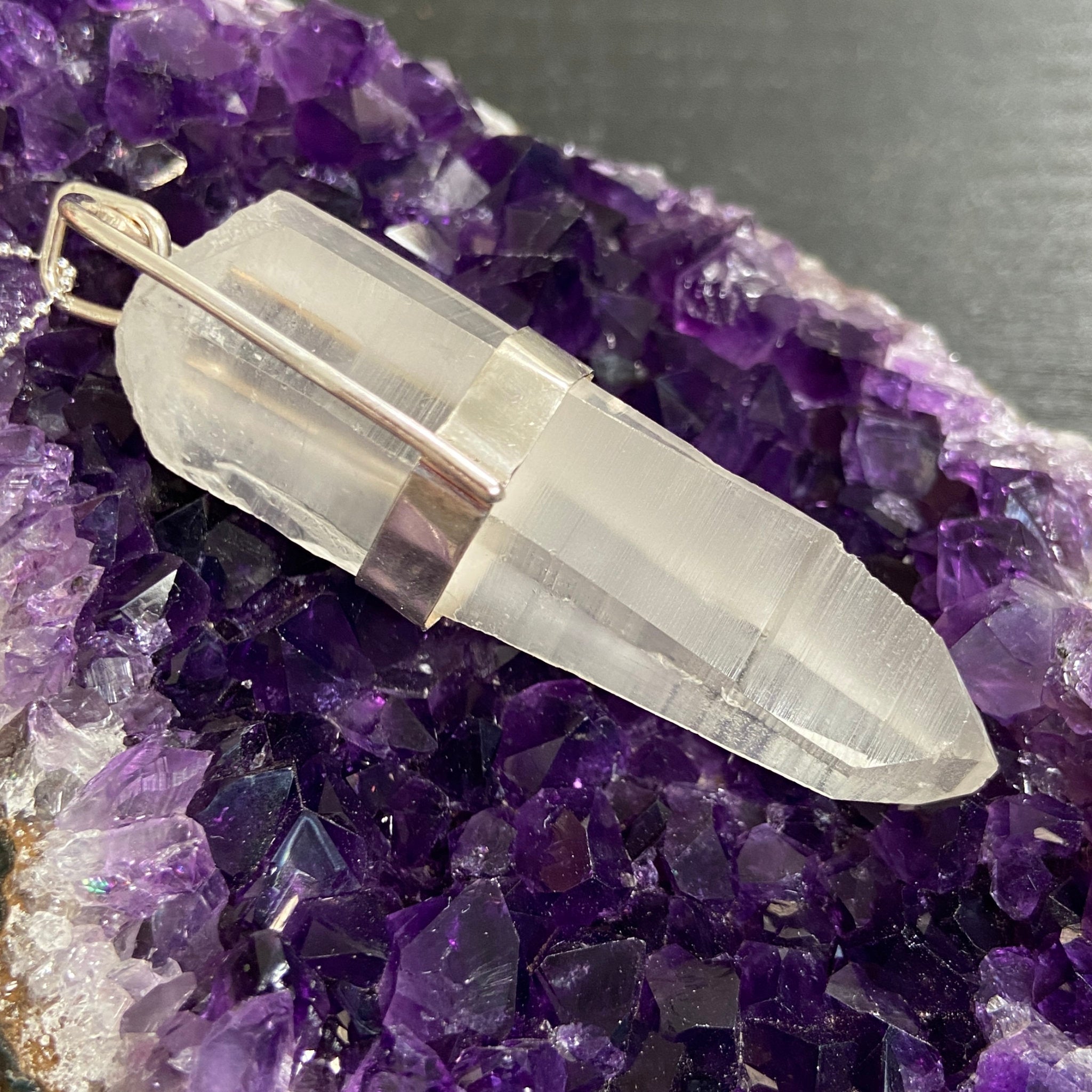 Clear Lemurian Seed Pendant — Song of the Sea Collection