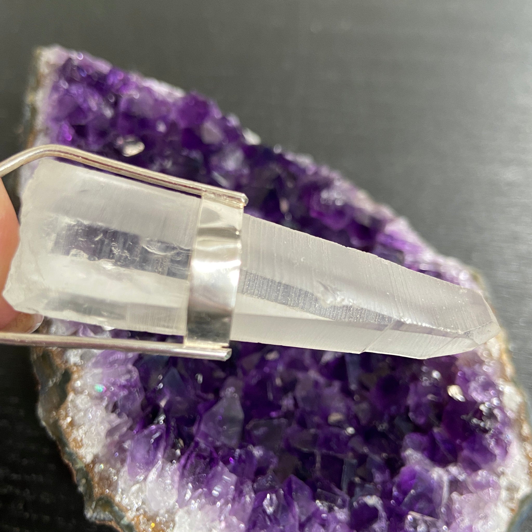 Clear Lemurian Seed Pendant — Song of the Sea Collection