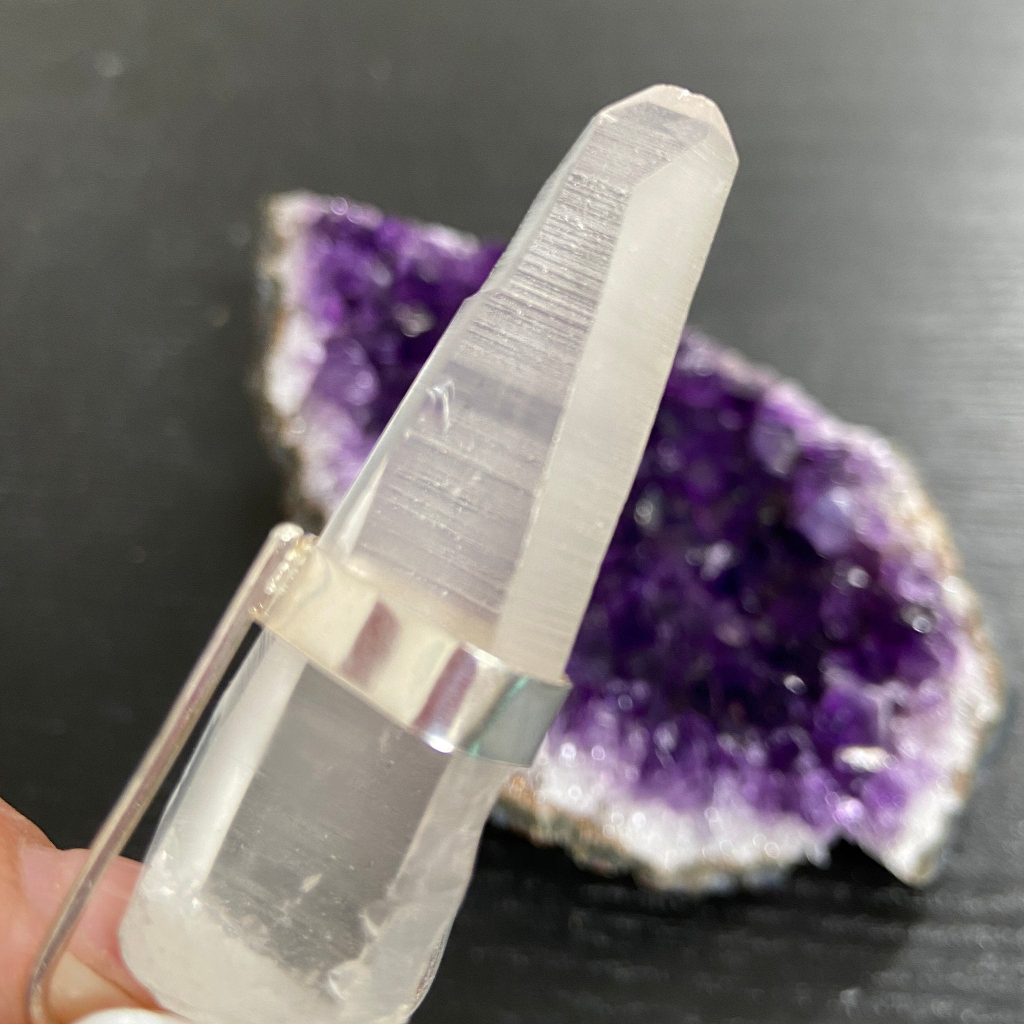 Clear Lemurian Seed Pendant — Song of the Sea Collection