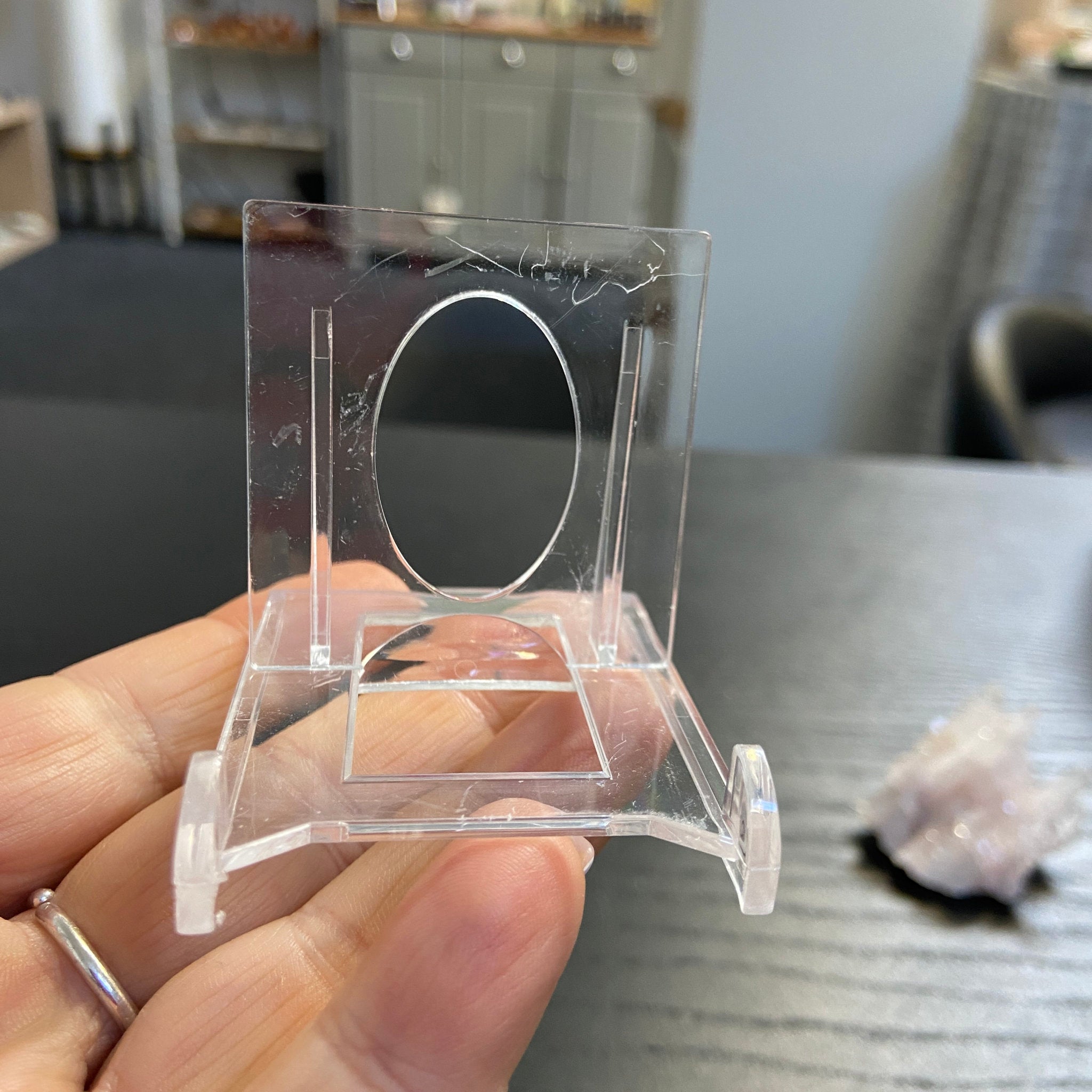 Two Piece Plastic Display Stand