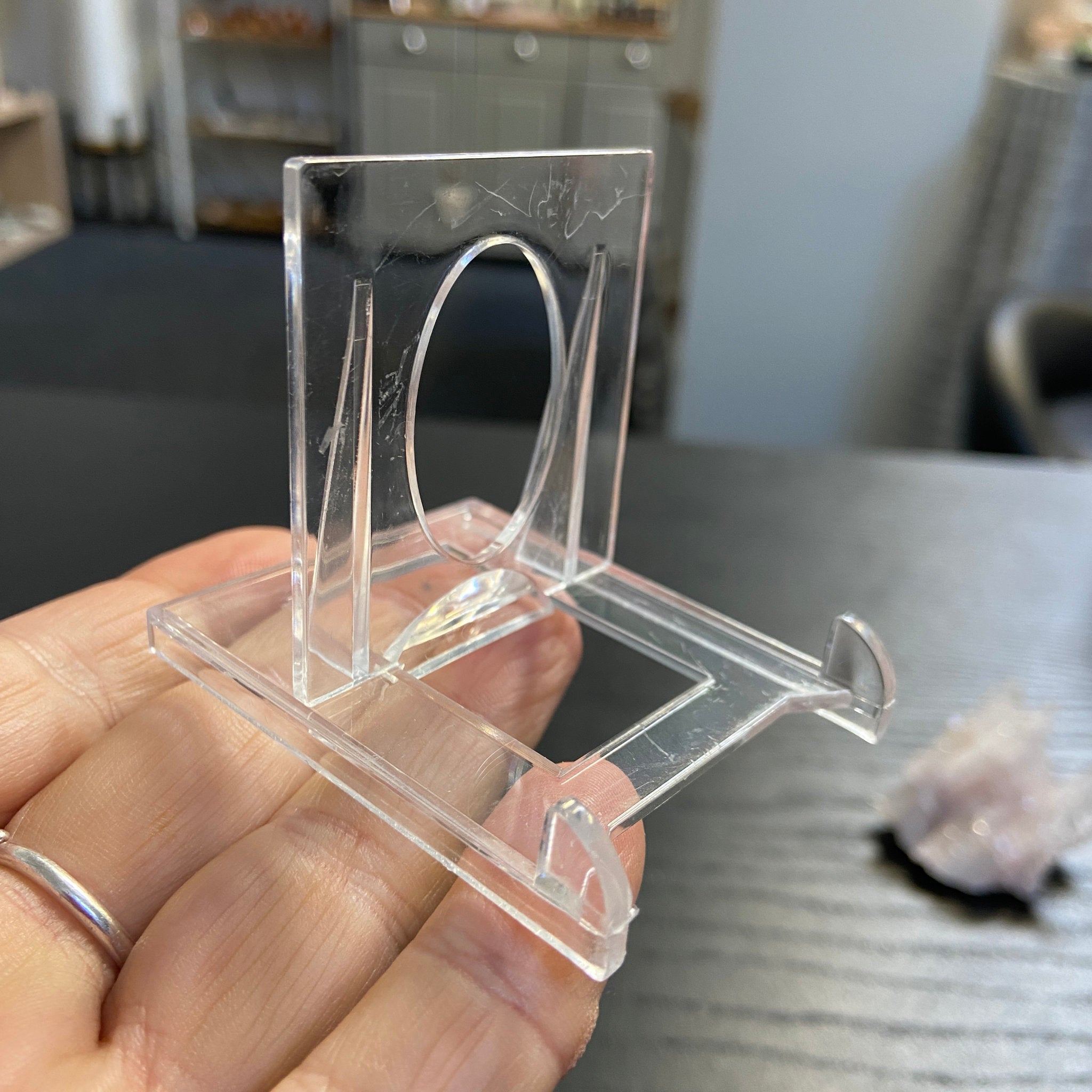 Two Piece Plastic Display Stand