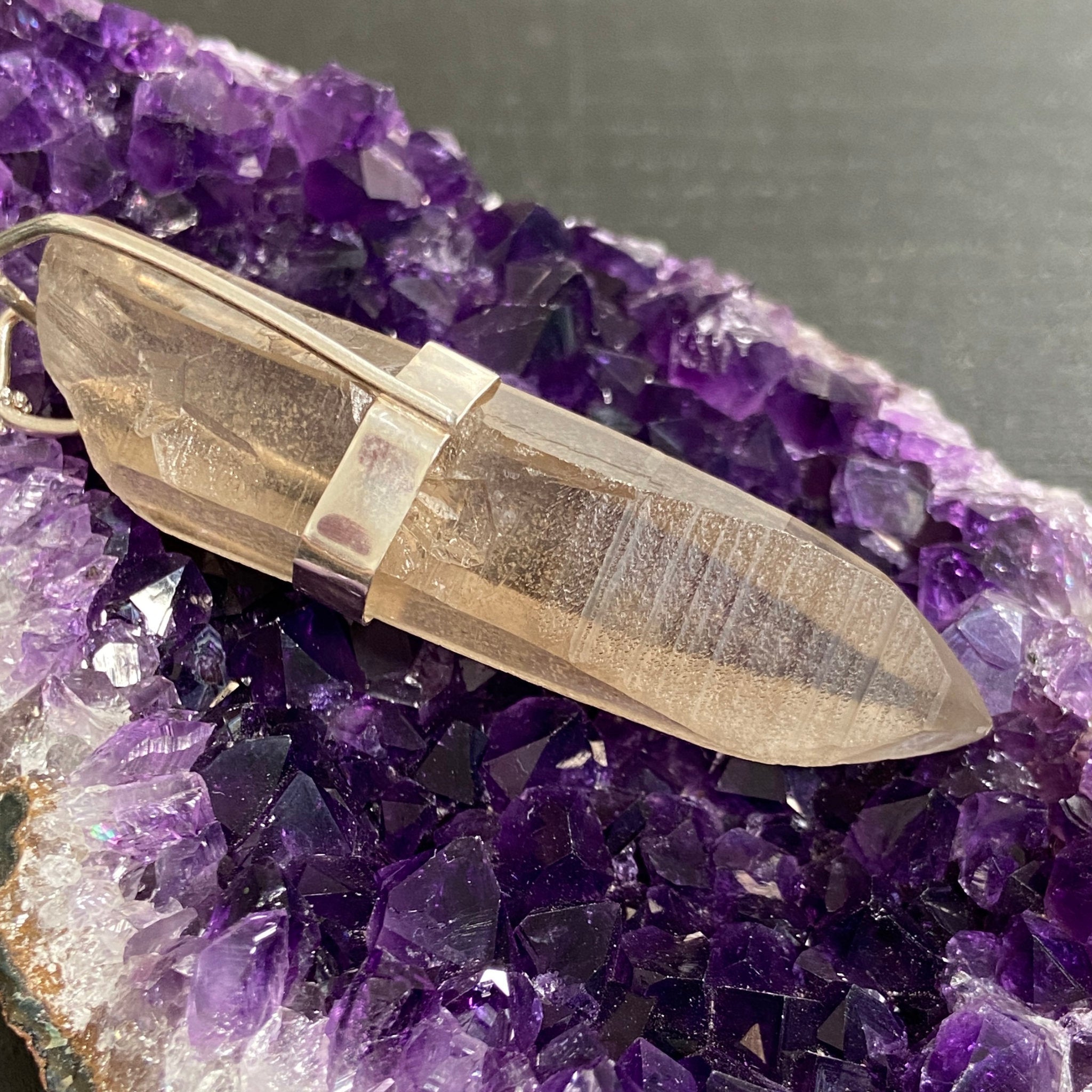 Smoky Lemurian Seed Pendant — Song of the Sea Collection