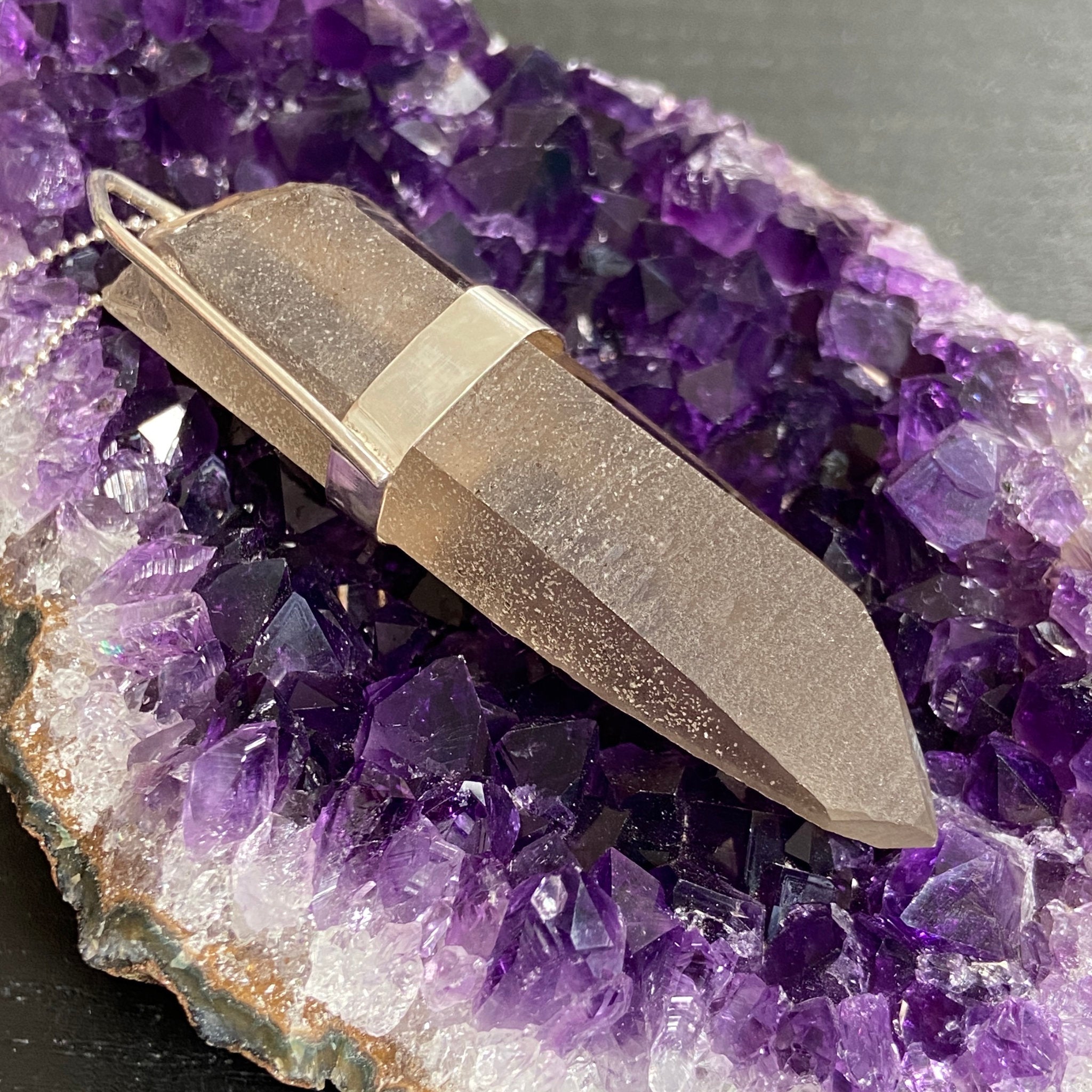 Smoky Lemurian Seed Pendant — Song of the Sea Collection