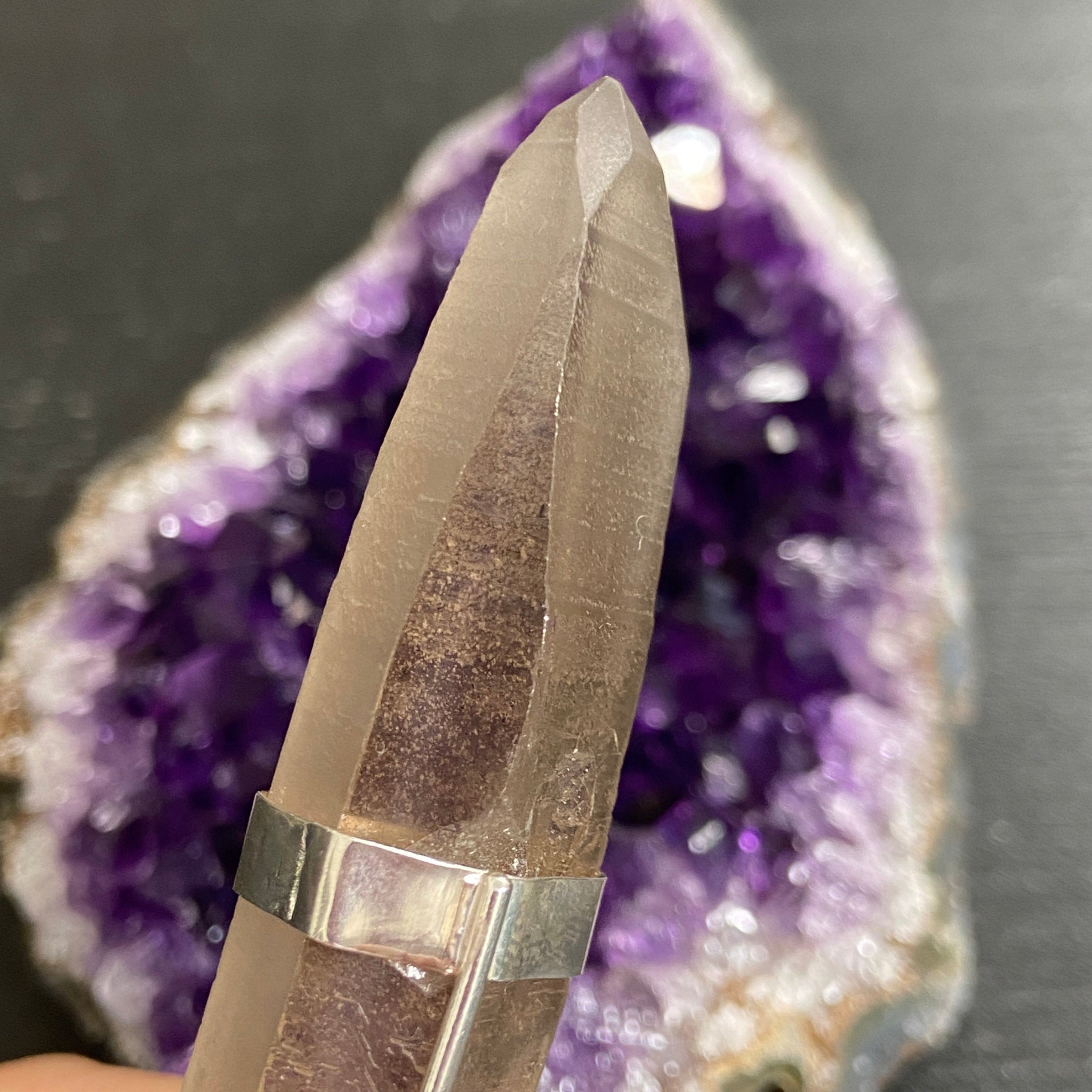 Smoky Lemurian Seed Pendant — Song of the Sea Collection