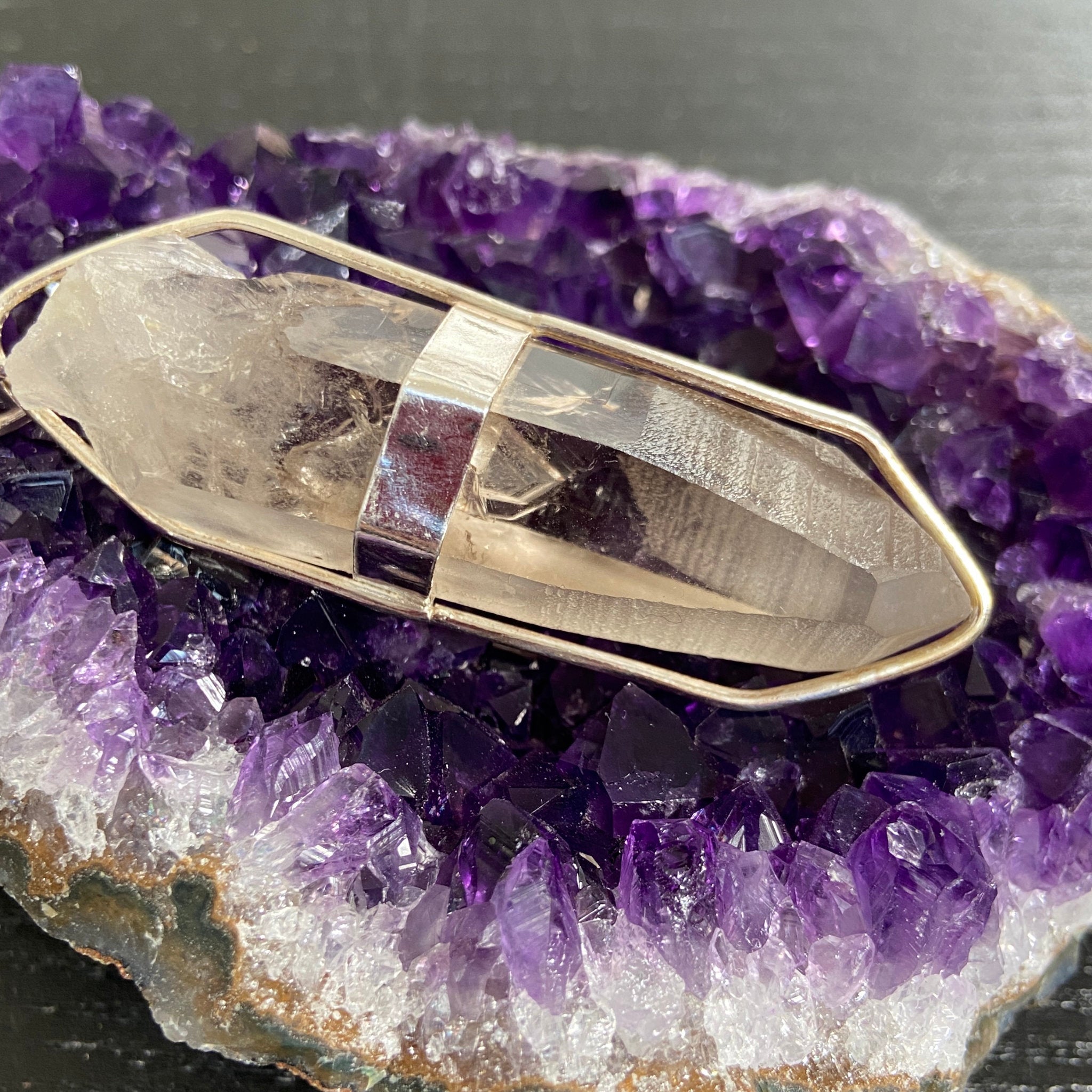 Smoky Lemurian Seed Pendant — Song of the Sea Collection