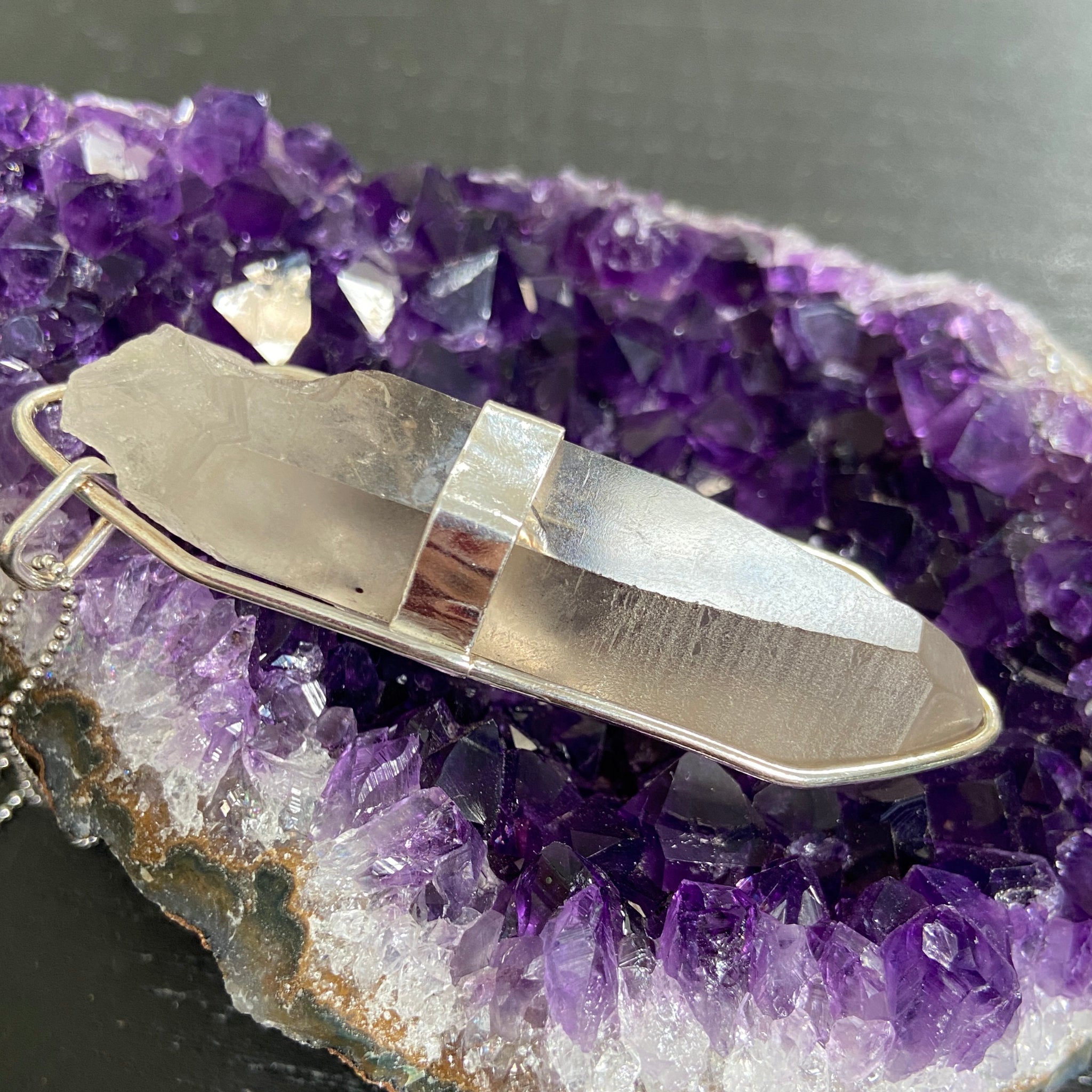 Smoky Lemurian Seed Pendant — Song of the Sea Collection