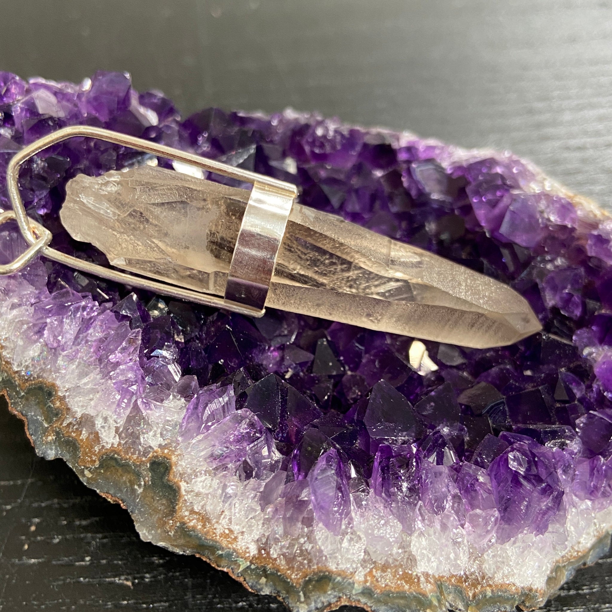 Smoky Lemurian Seed Pendant — Song of the Sea Collection