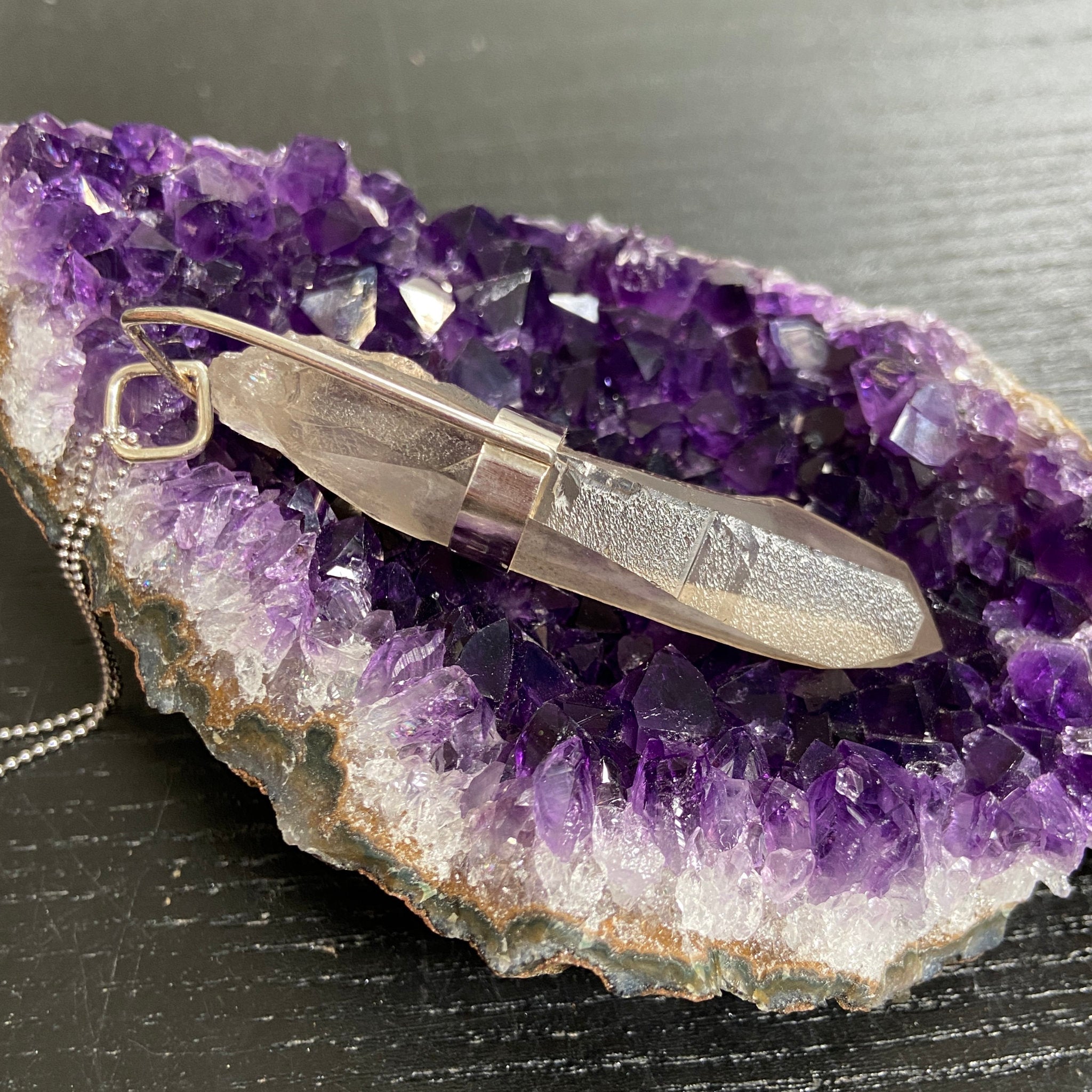 Smoky Lemurian Seed Pendant — Song of the Sea Collection