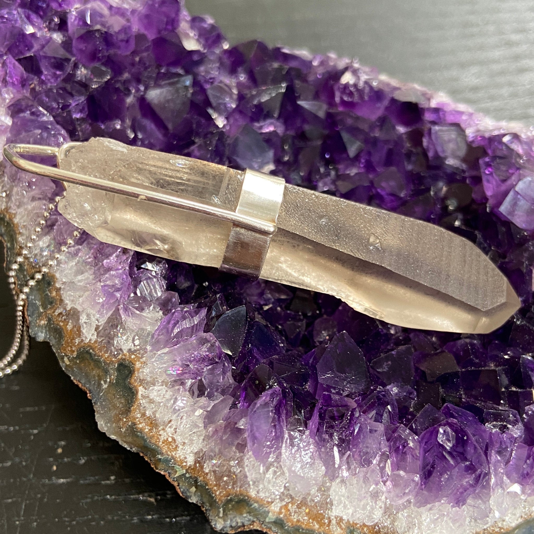 Smoky Lemurian Seed Pendant — Song of the Sea Collection
