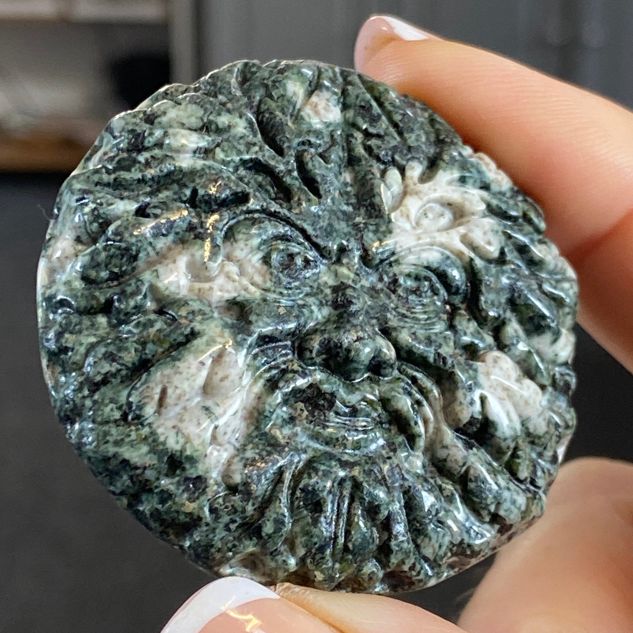 Preseli Bluestone Green Man – Hand-Carved Plaque