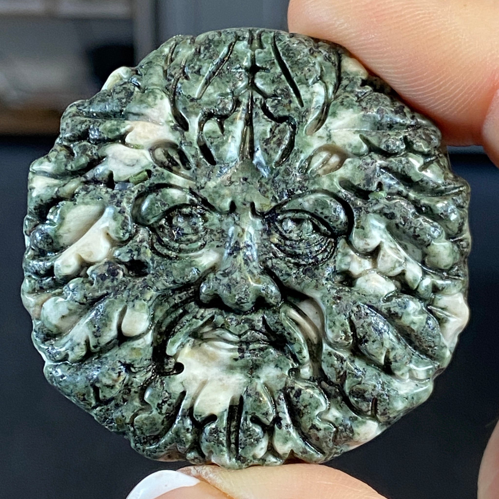 Preseli Bluestone Green Man – Hand-Carved Plaque