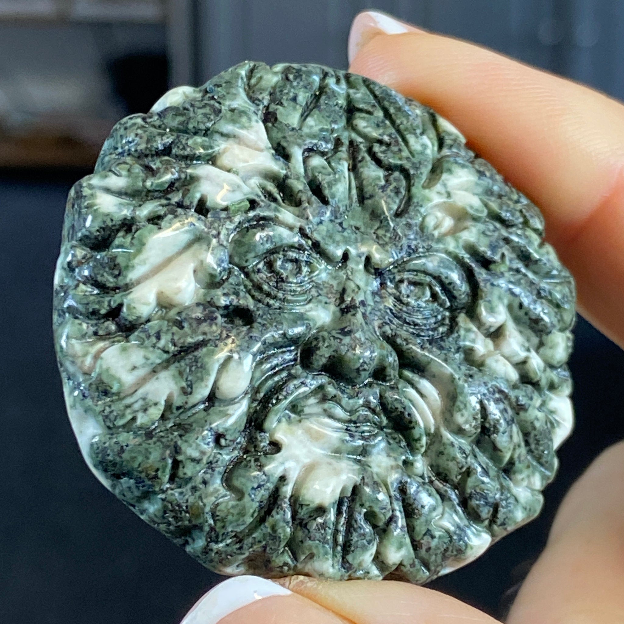 Preseli Bluestone Green Man – Hand-Carved Plaque