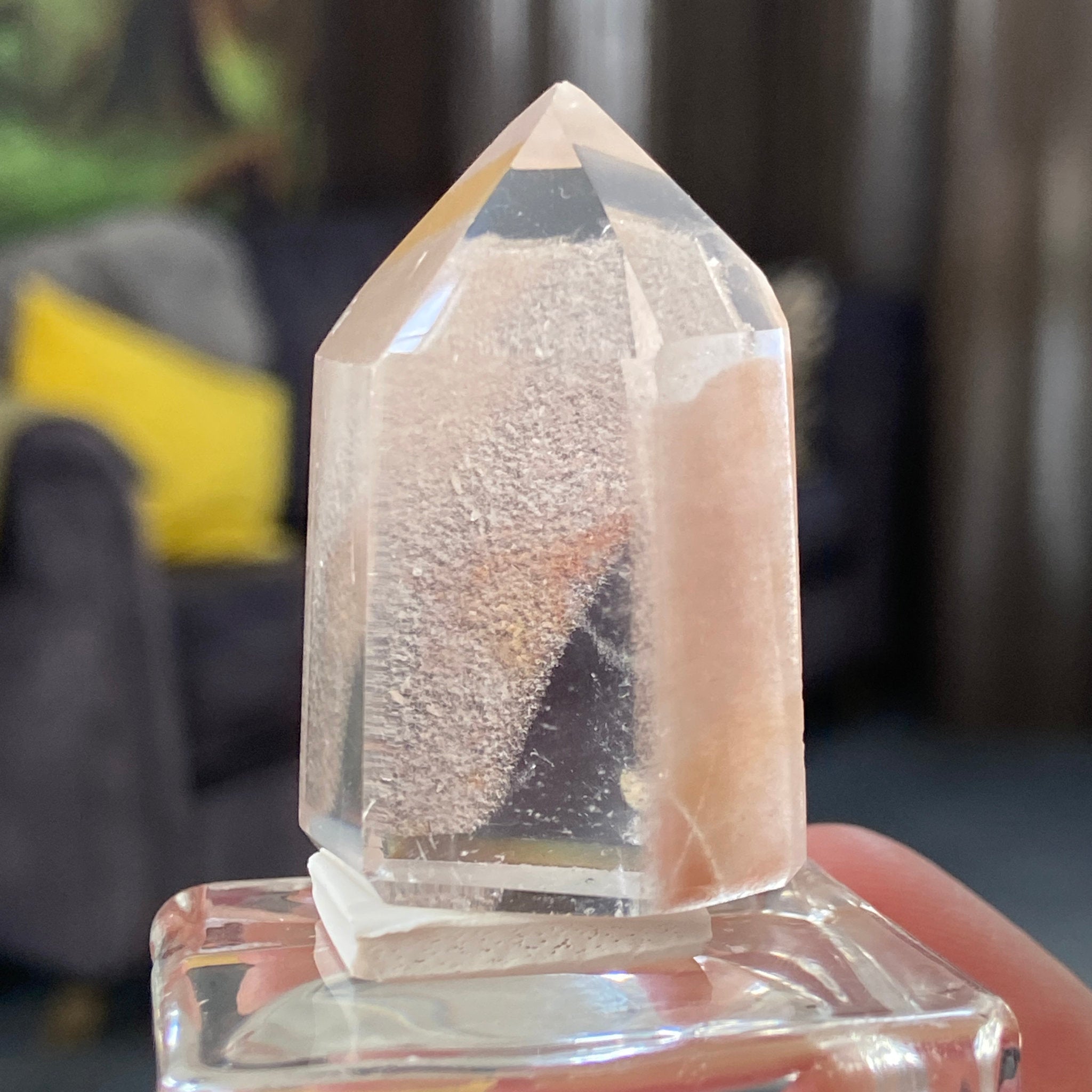 Carnelian Quartz Tower with Phantom Growth – Madagascar