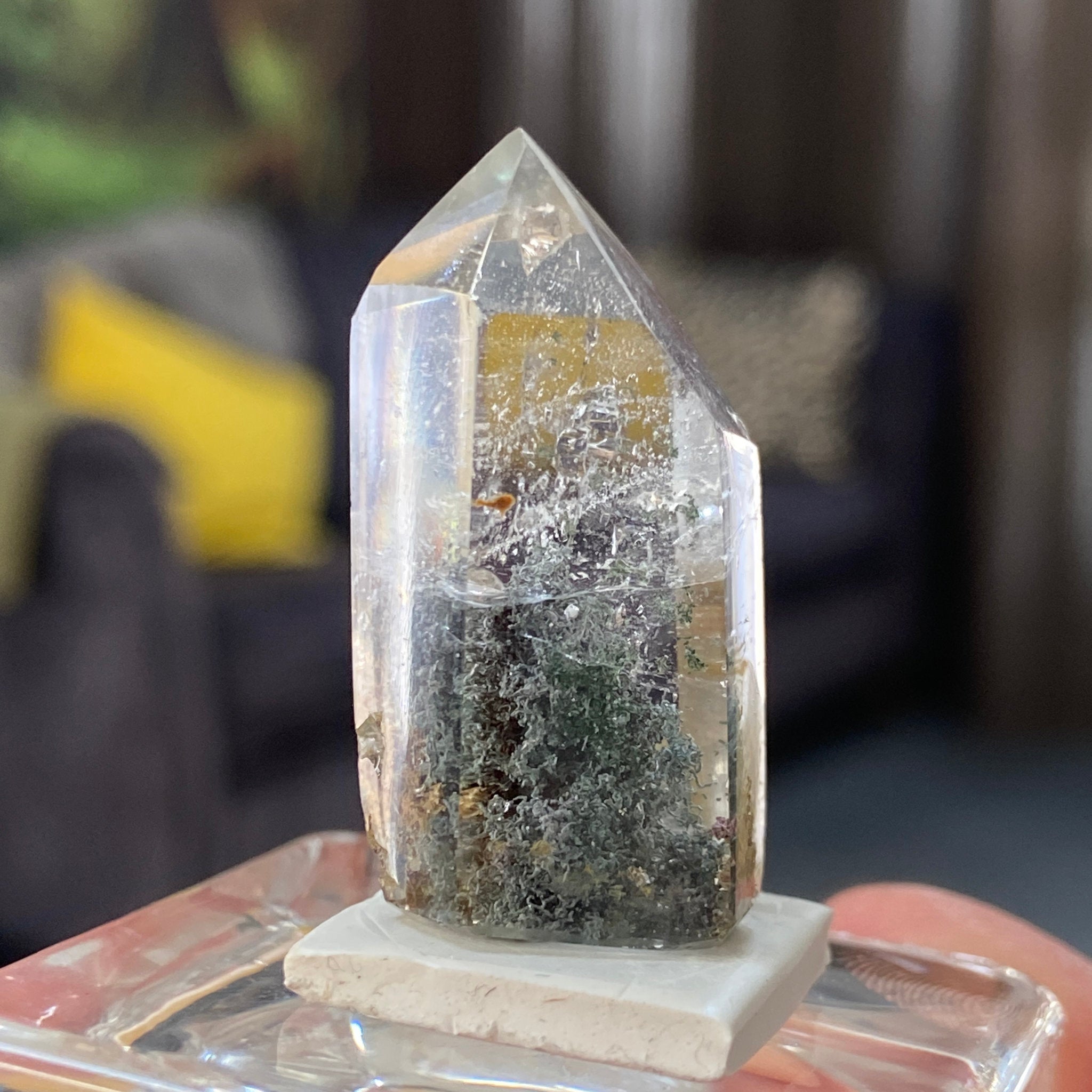 Actinolite Phantom Quartz Tower – Madagascar