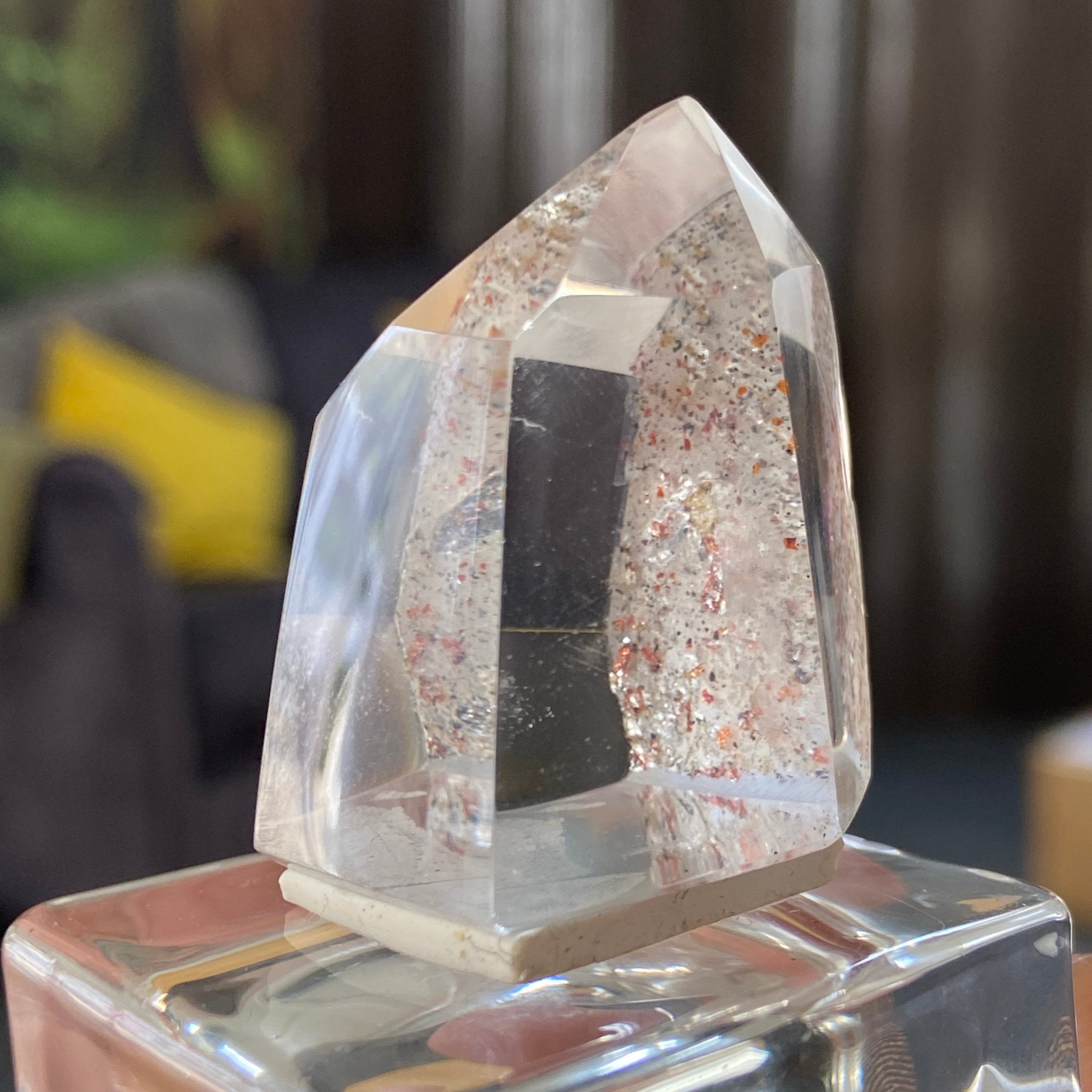 Harlequin Quartz Tower with Hematite – Madagascar