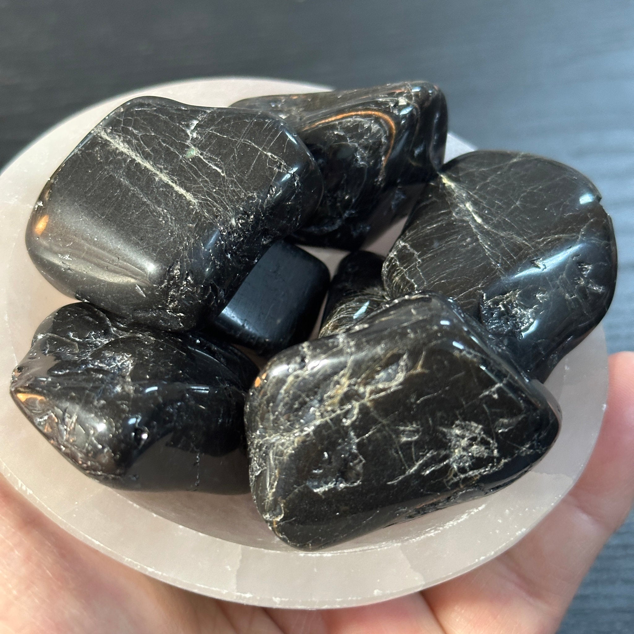 Large Black Tourmaline Tumble Stones
