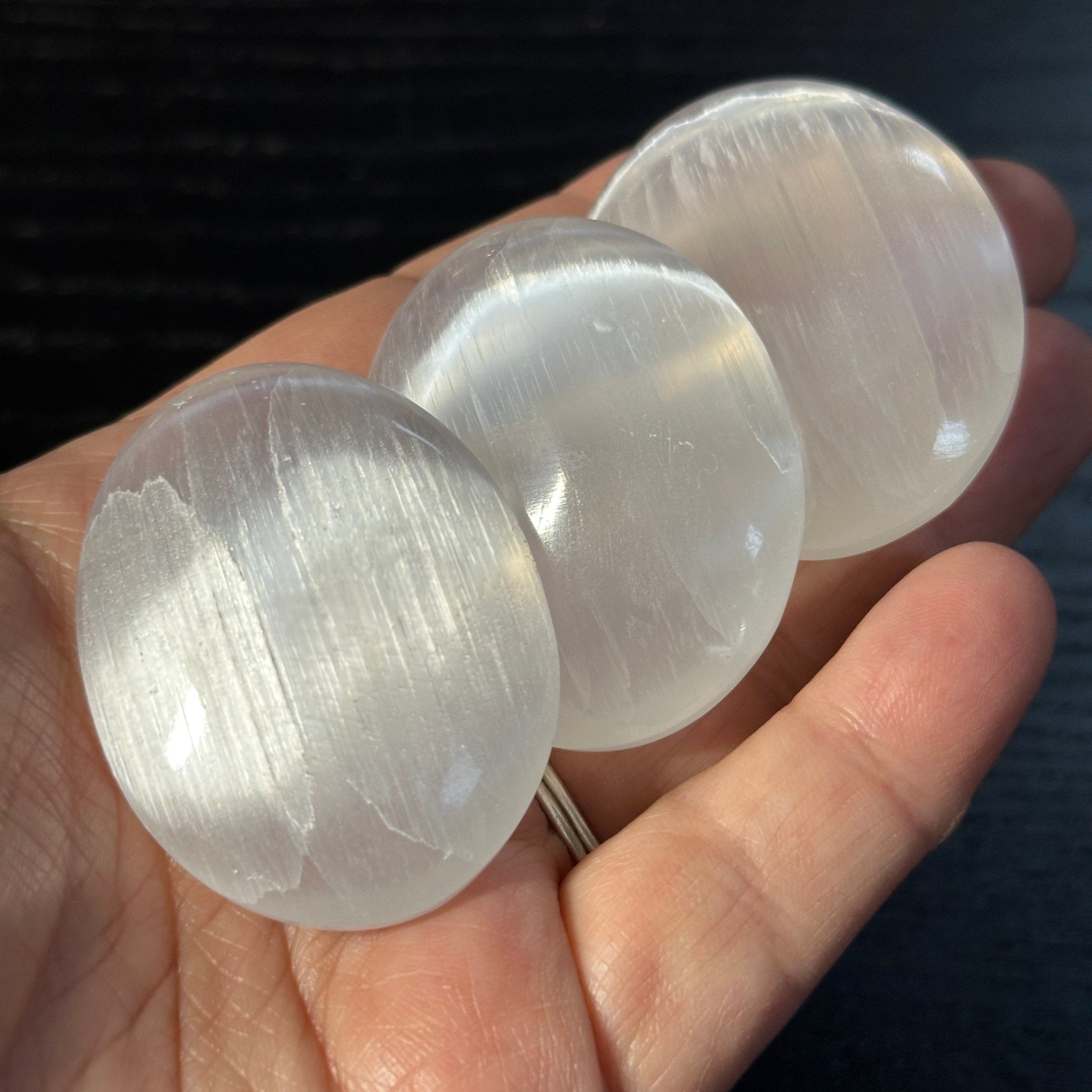 Selenite - Satin Spar Palmstones