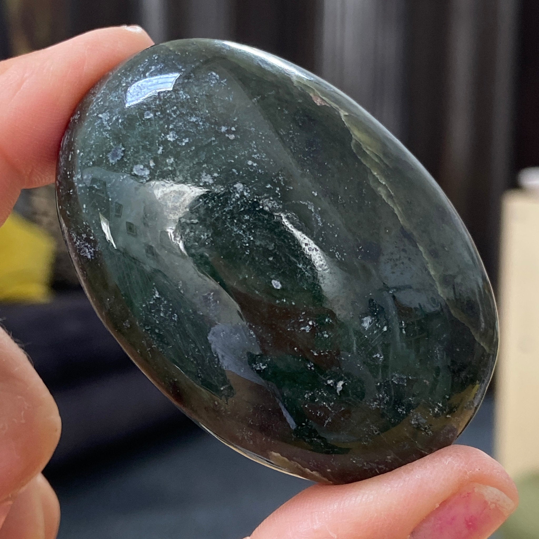 NEW FIND - Deep Green Jade Palmstone – Afghanistan