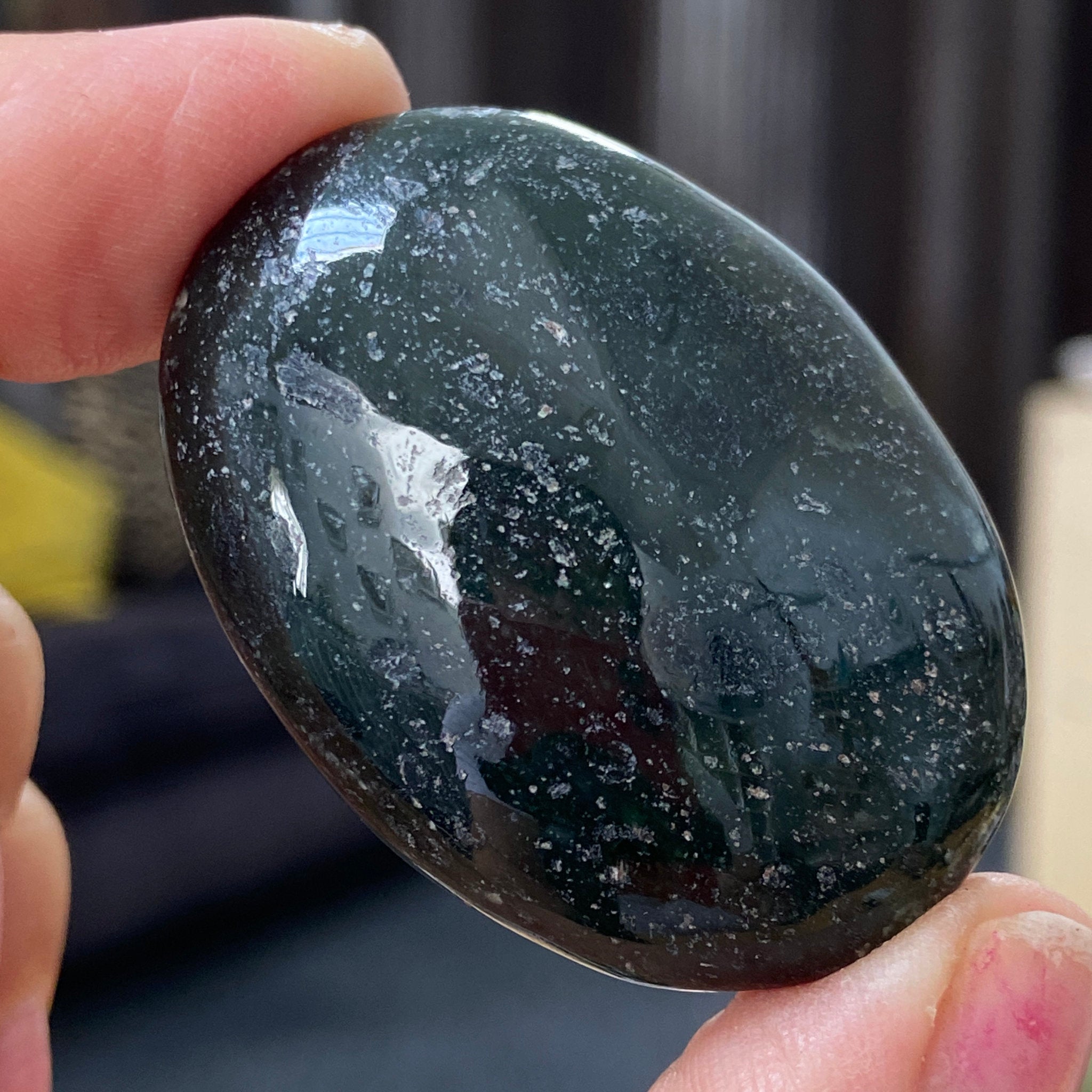 NEW FIND - Deep Green Jade Palmstone – Afghanistan
