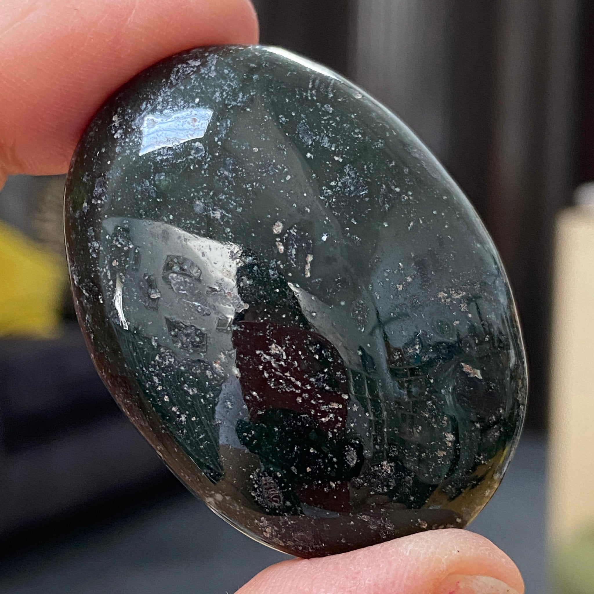 NEW FIND - Deep Green Jade Palmstone – Afghanistan