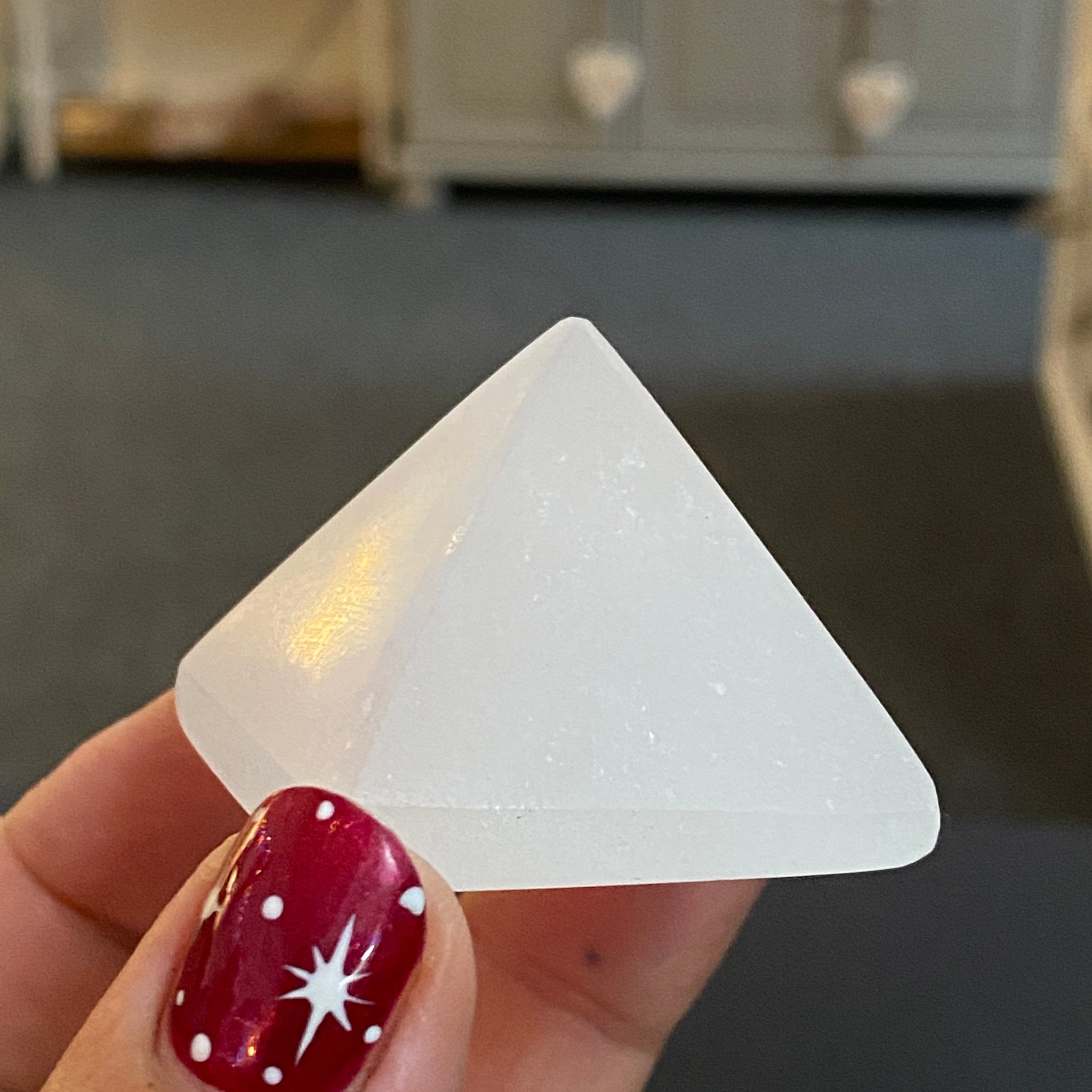 Satin Spar - Selenite Pyramid