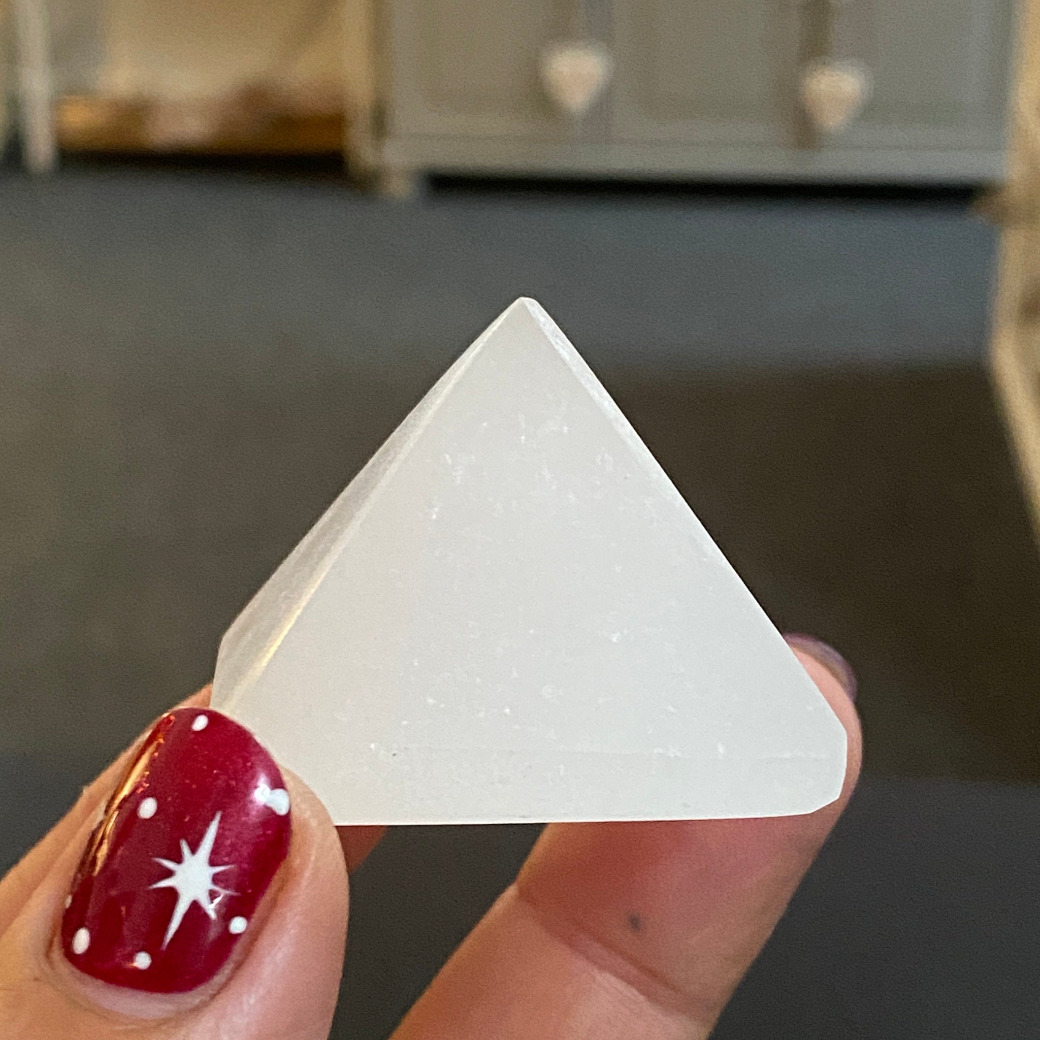 Satin Spar - Selenite Pyramid