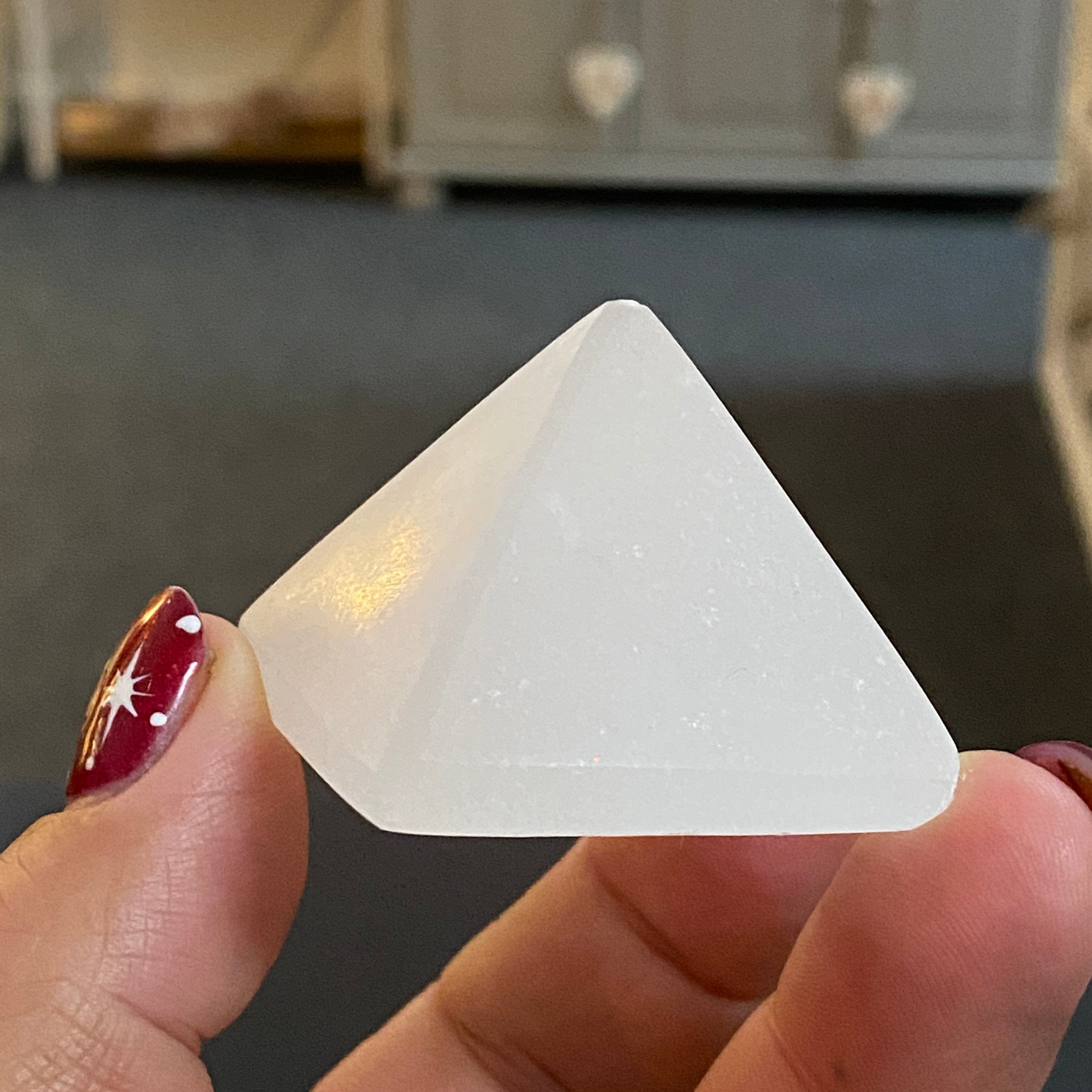 Satin Spar - Selenite Pyramid