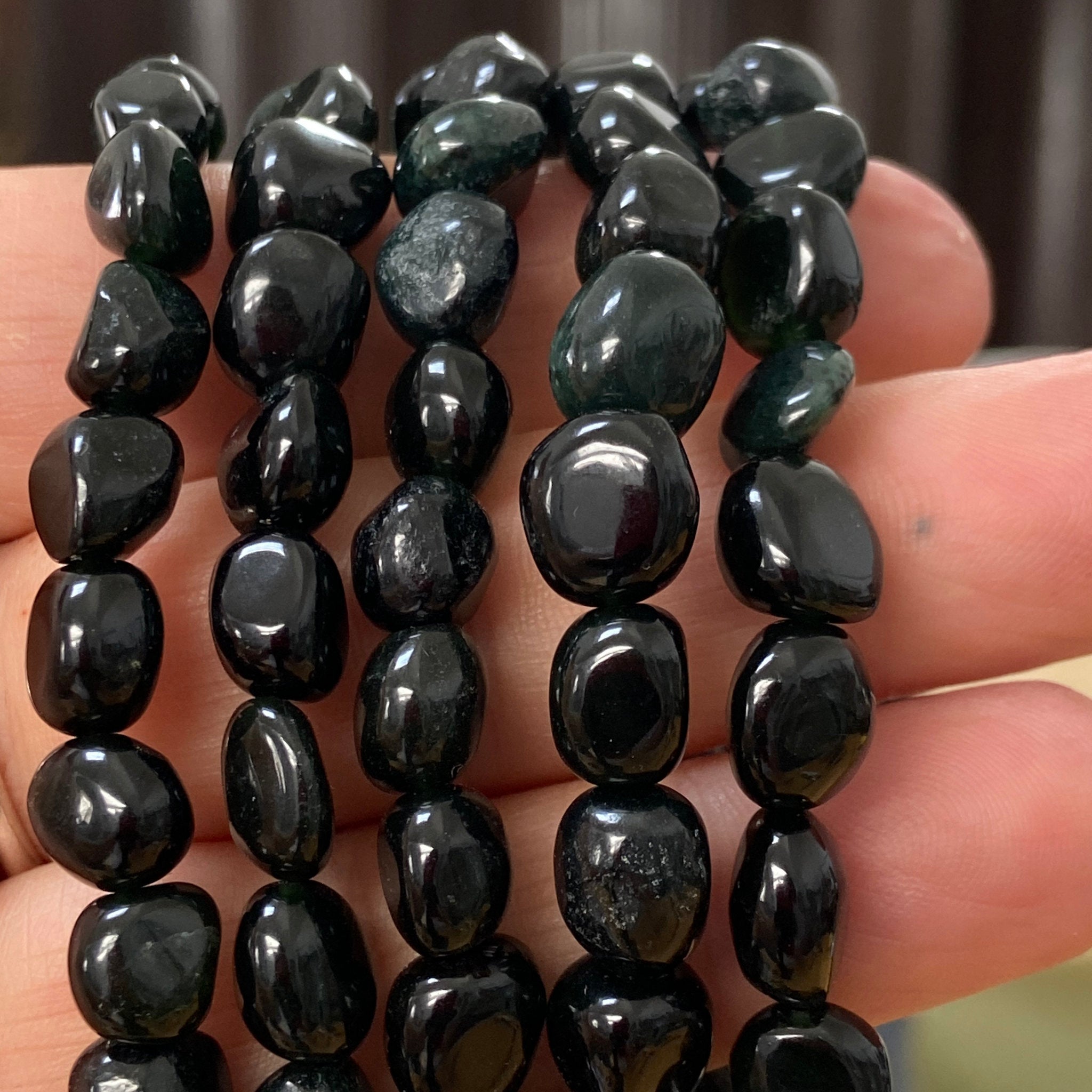 Greenland Black Jade Stretch Bracelets